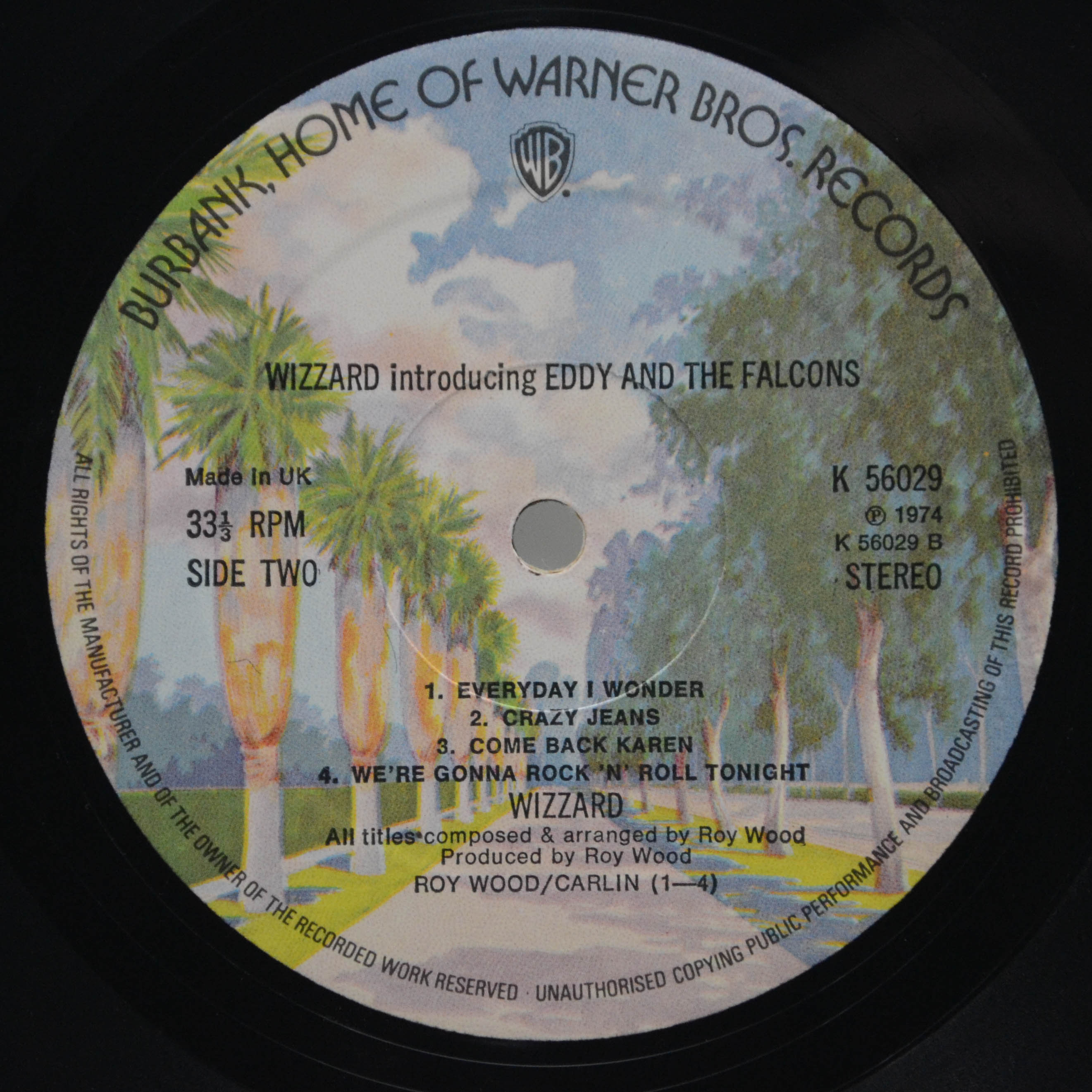 Wizzard — Introducing Eddy And The Falcons (1-st, UK, poster), 1974