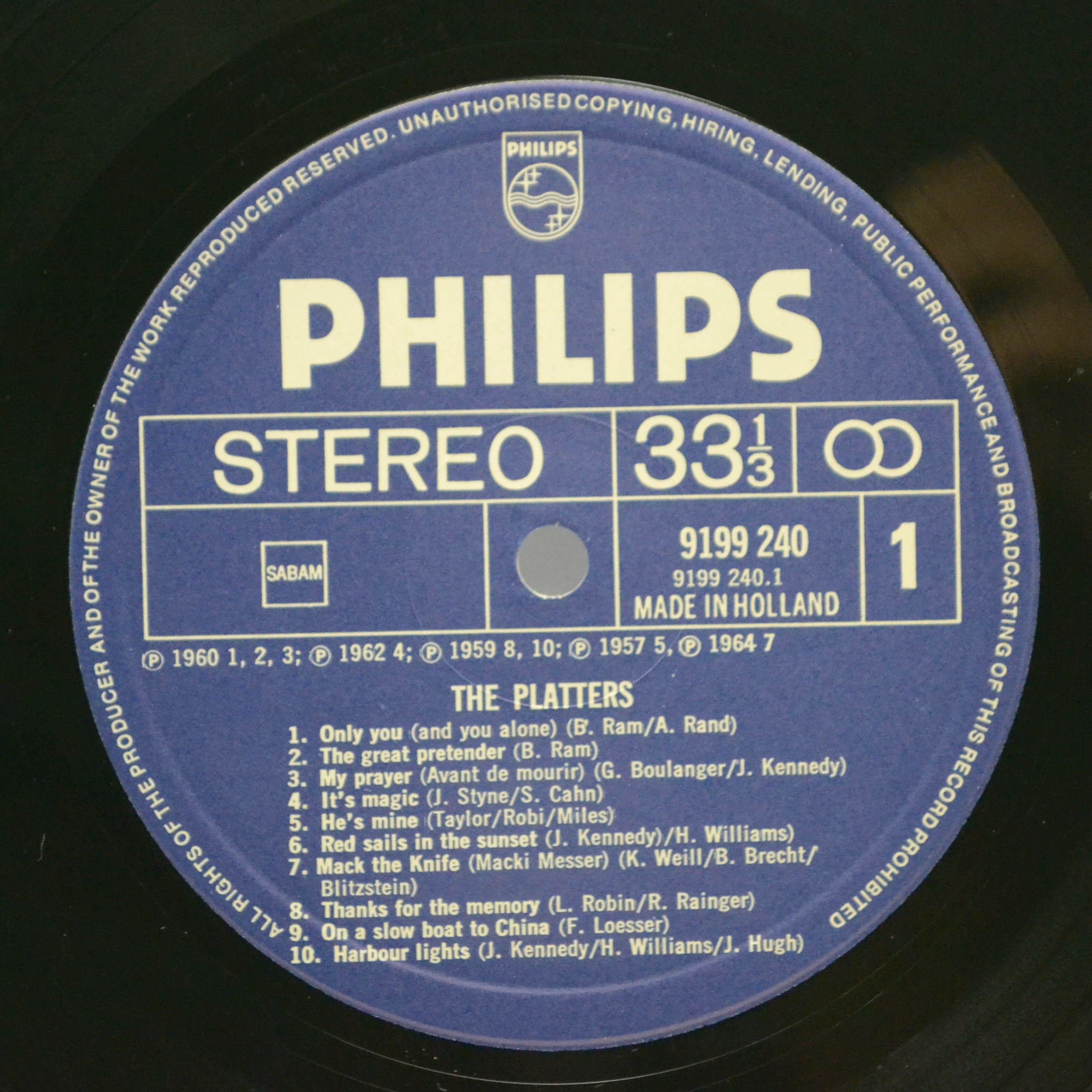 Platters — 20 Enregistrements Originaux, 1991