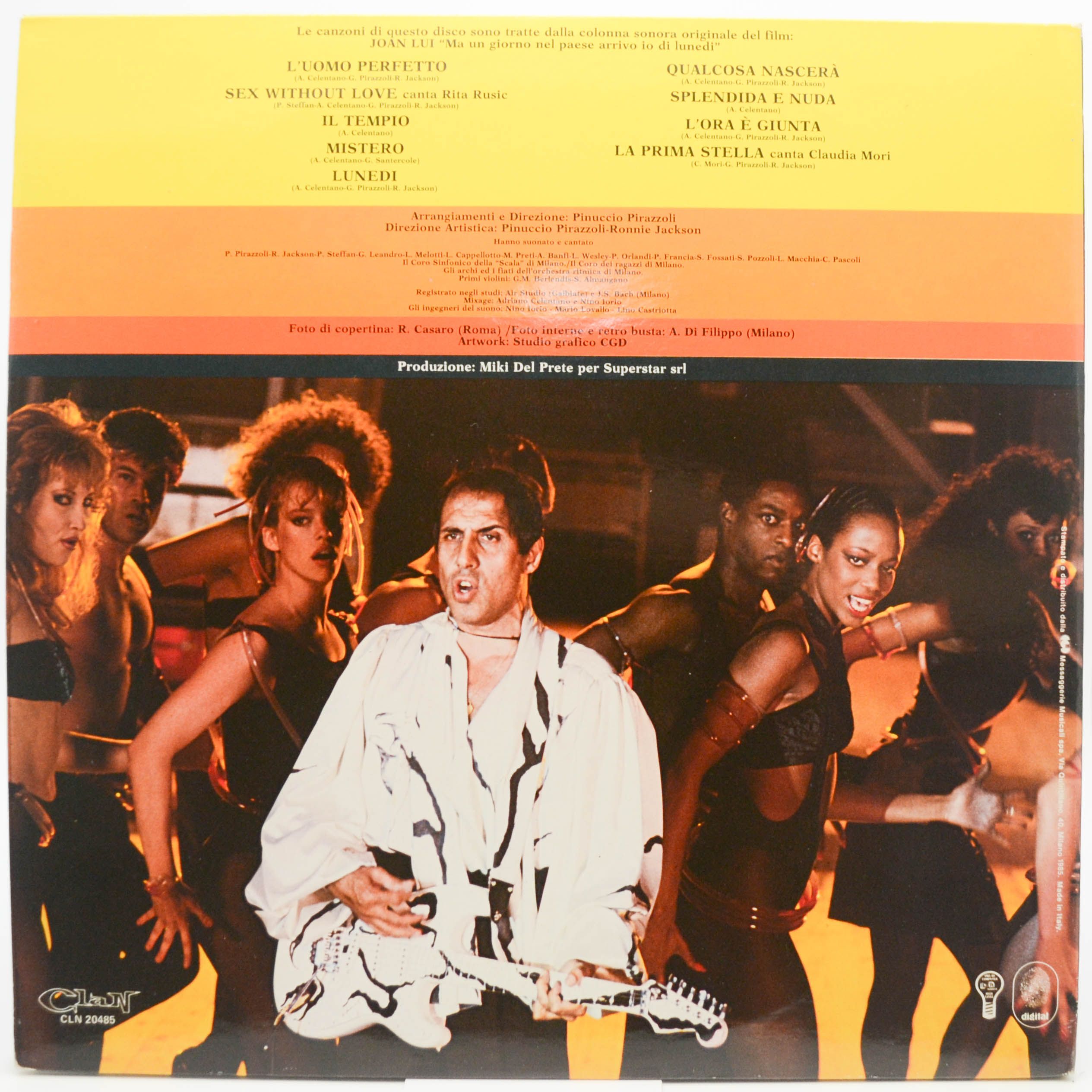 Adriano Celentano — Joan Lui (1-st, Italy, Clan, poster), 1985