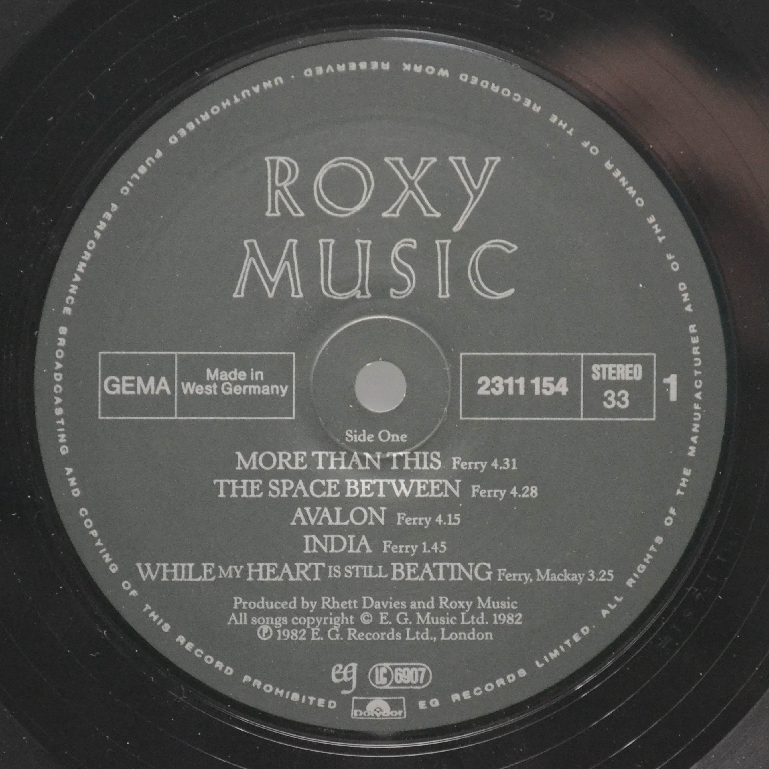 Roxy Music — Avalon, 1982