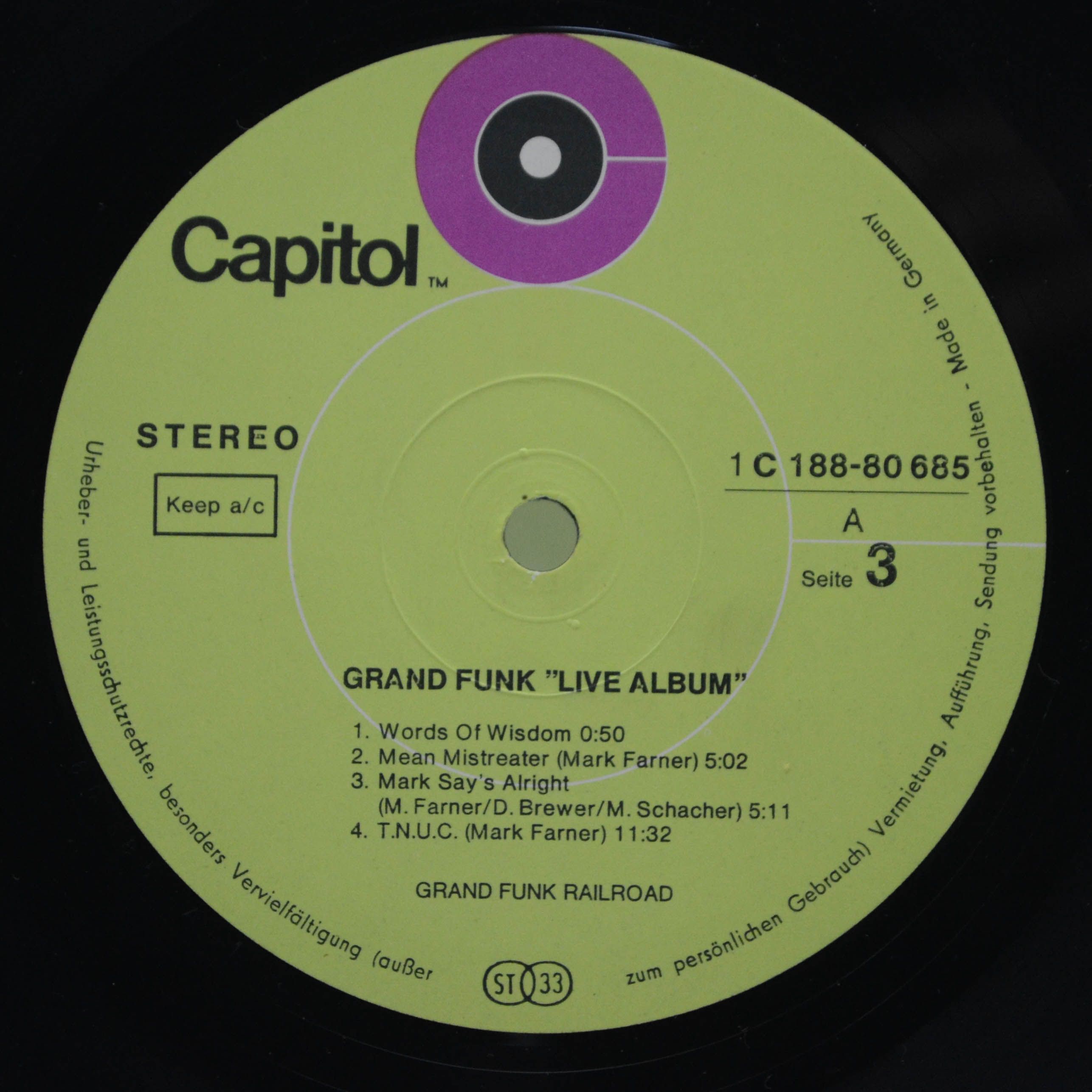 Grand Funk — Live Album (2LP), 1970