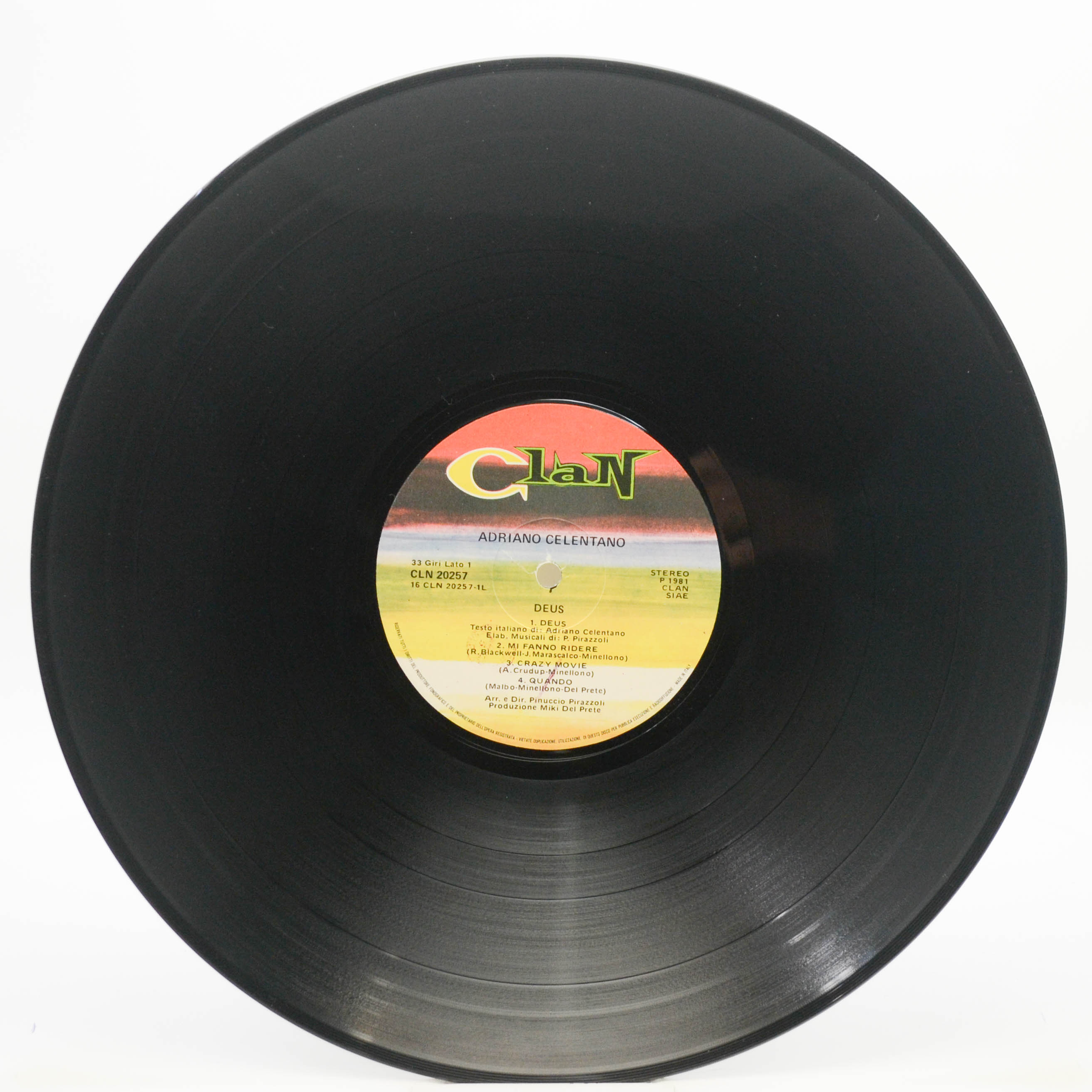 Adriano Celentano — Deus (1-st, Italy, Clan), 1981