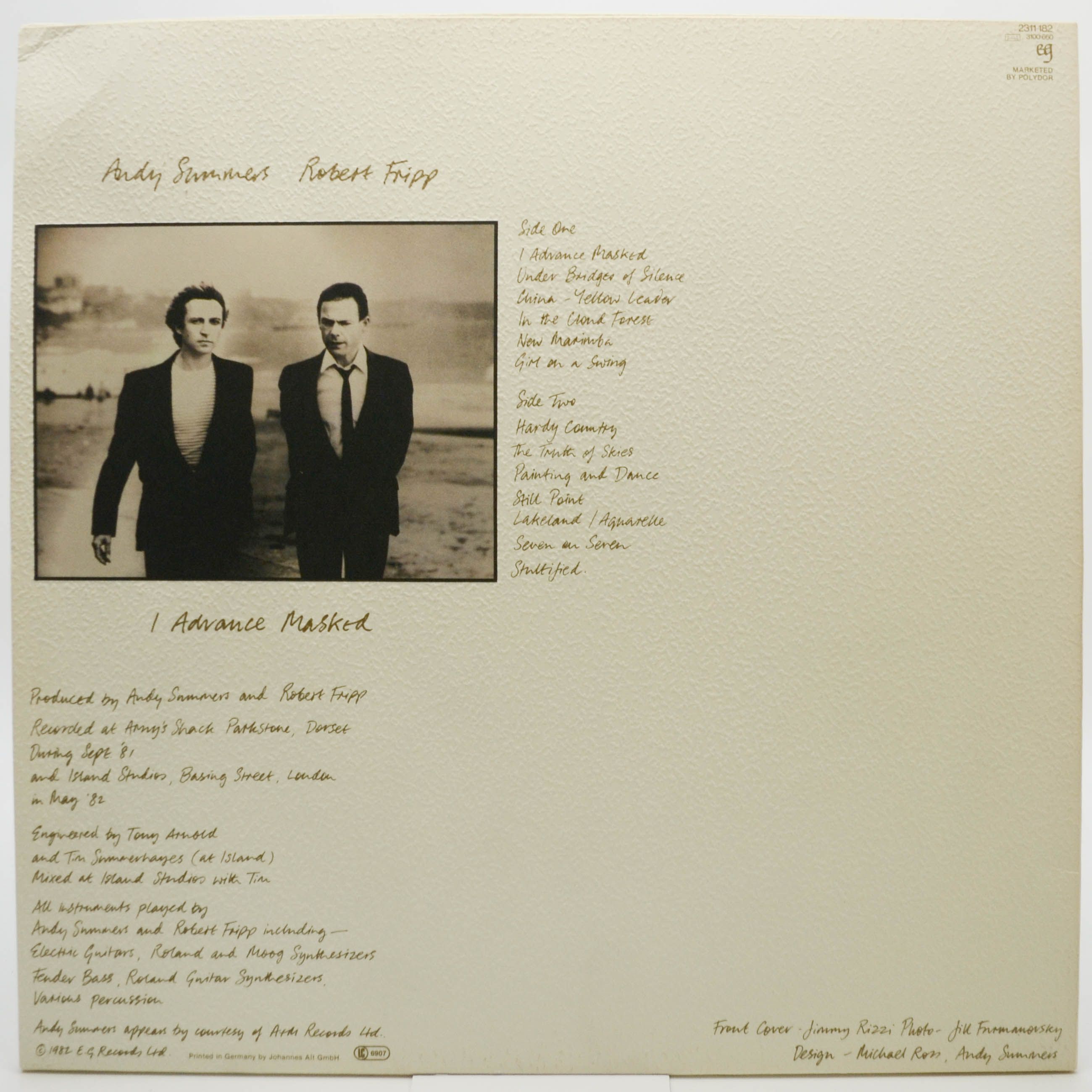 Andy Summers, Robert Fripp — I Advance Masked, 1982