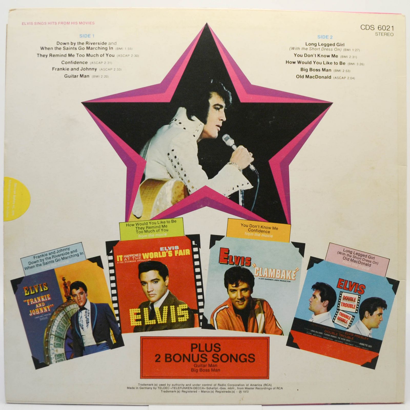 Elvis Presley — Sings Hits From His Movies Volume 1, 1972
