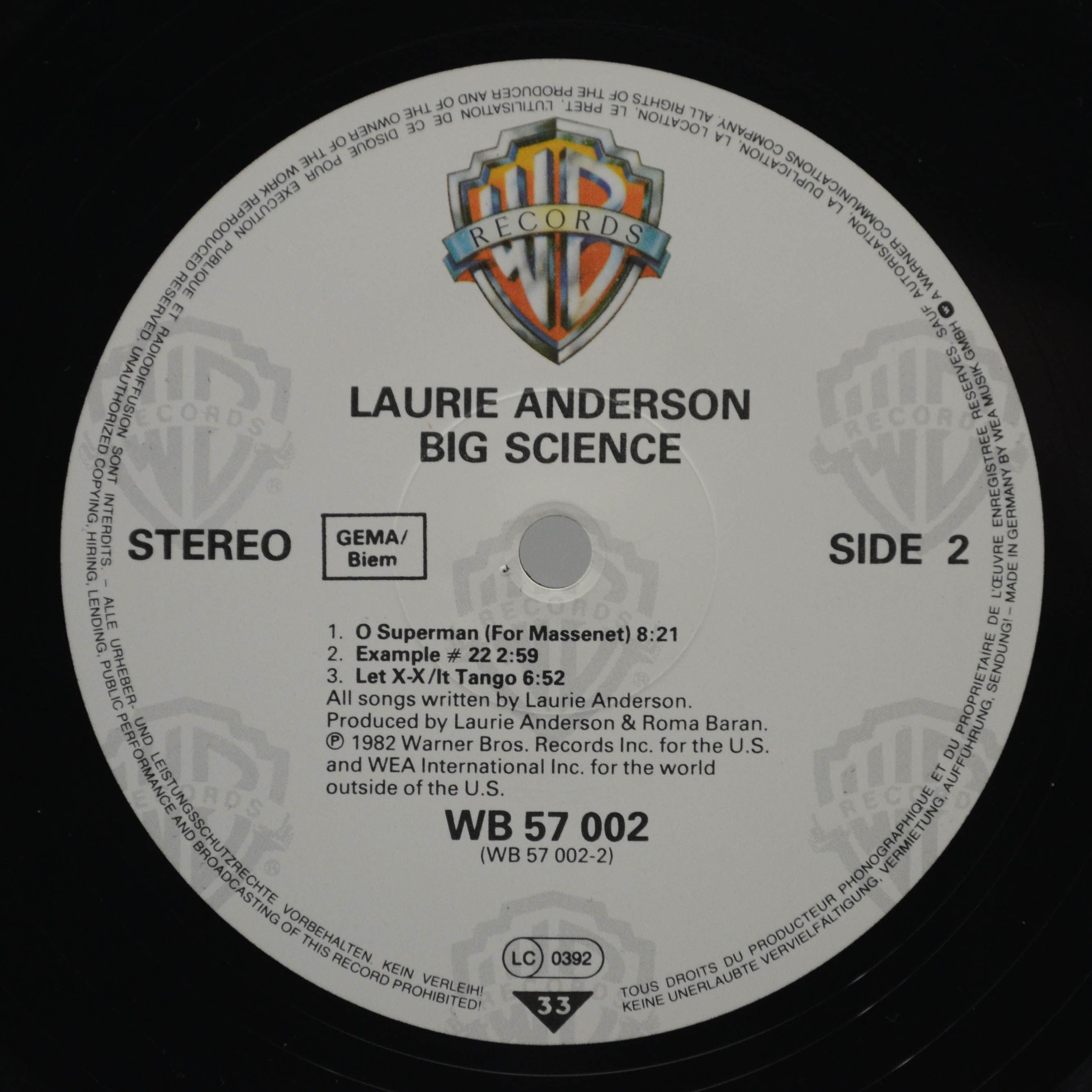 Laurie Anderson — Big Science, 1982