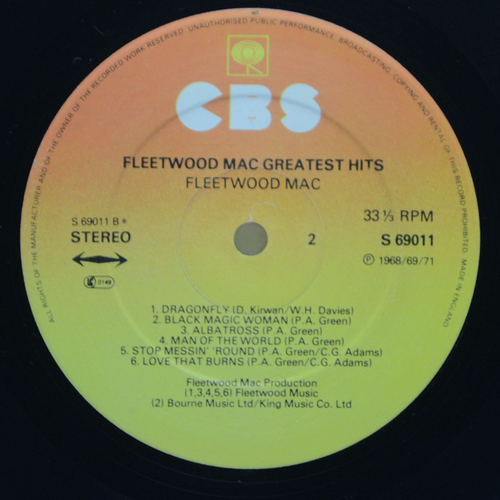Fleetwood Mac — Fleetwood Mac Greatest Hits (UK), 1971