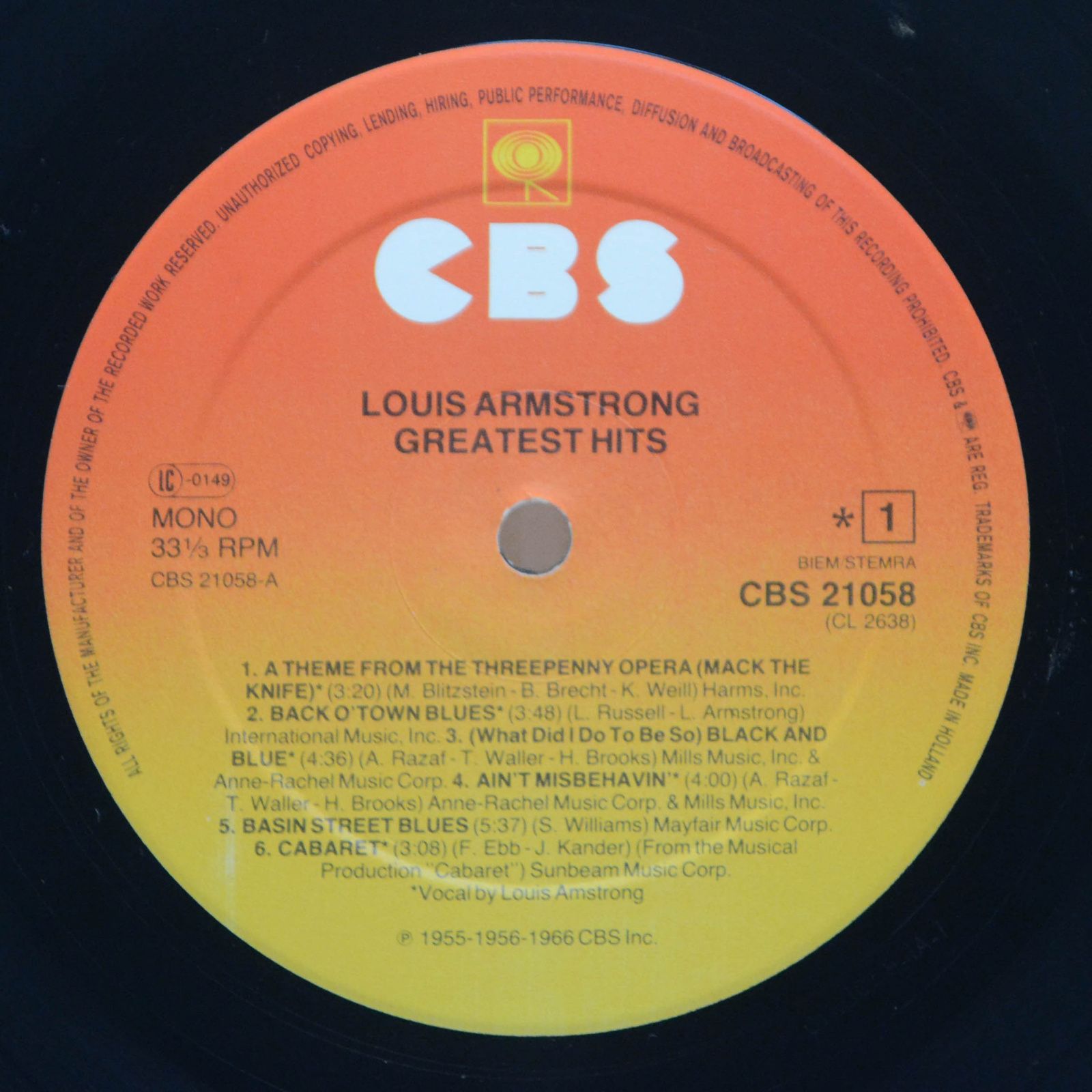 Louis Armstrong — Greatest Hits, 1967