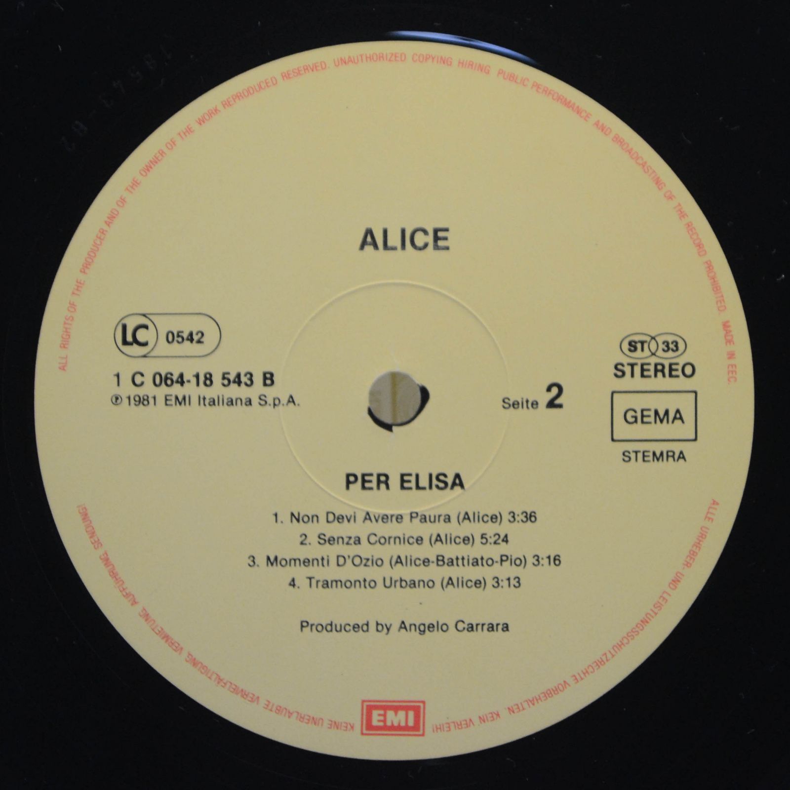 Alice — Per Elisa, 1981