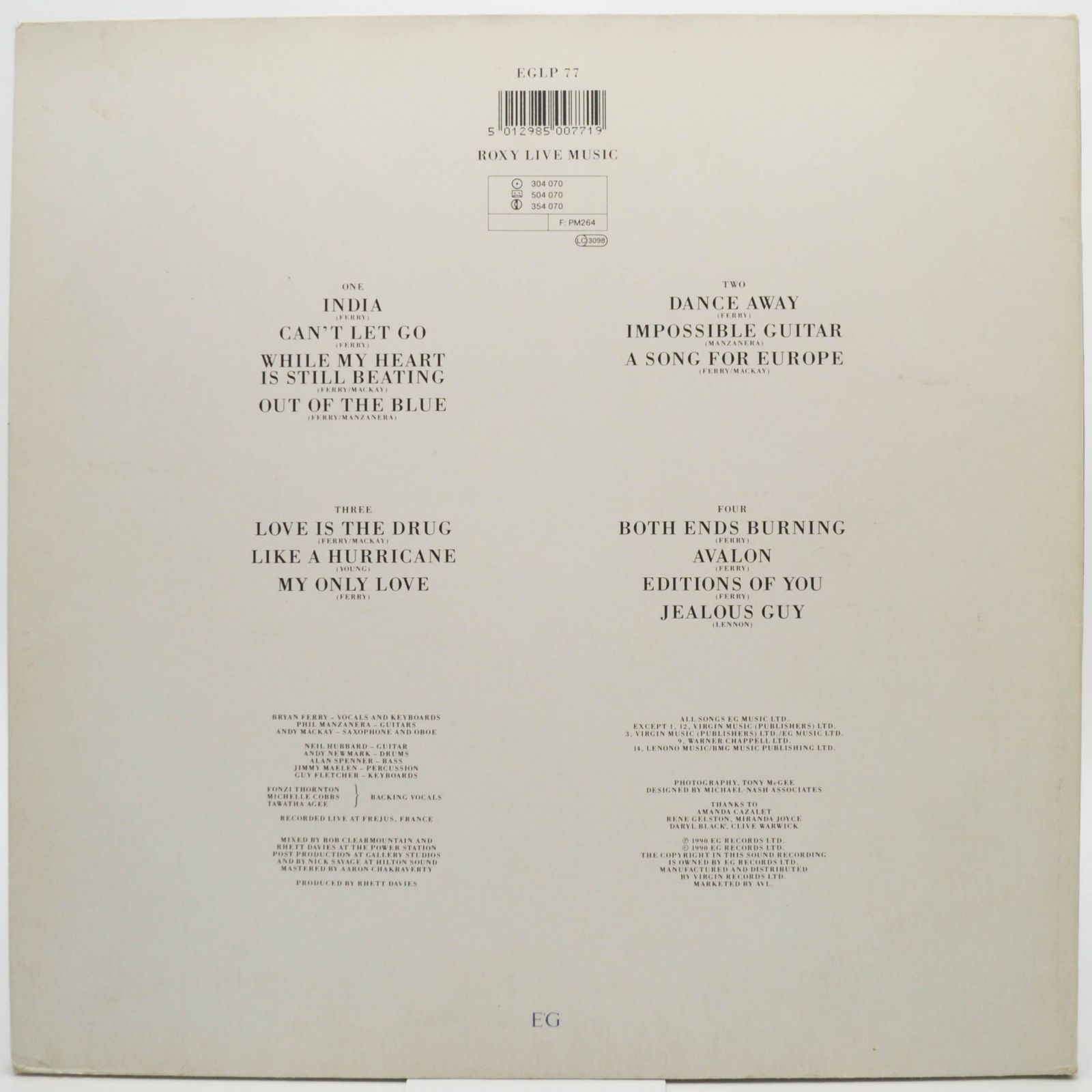 Roxy Music — Heart Still Beating (2LP), 1990
