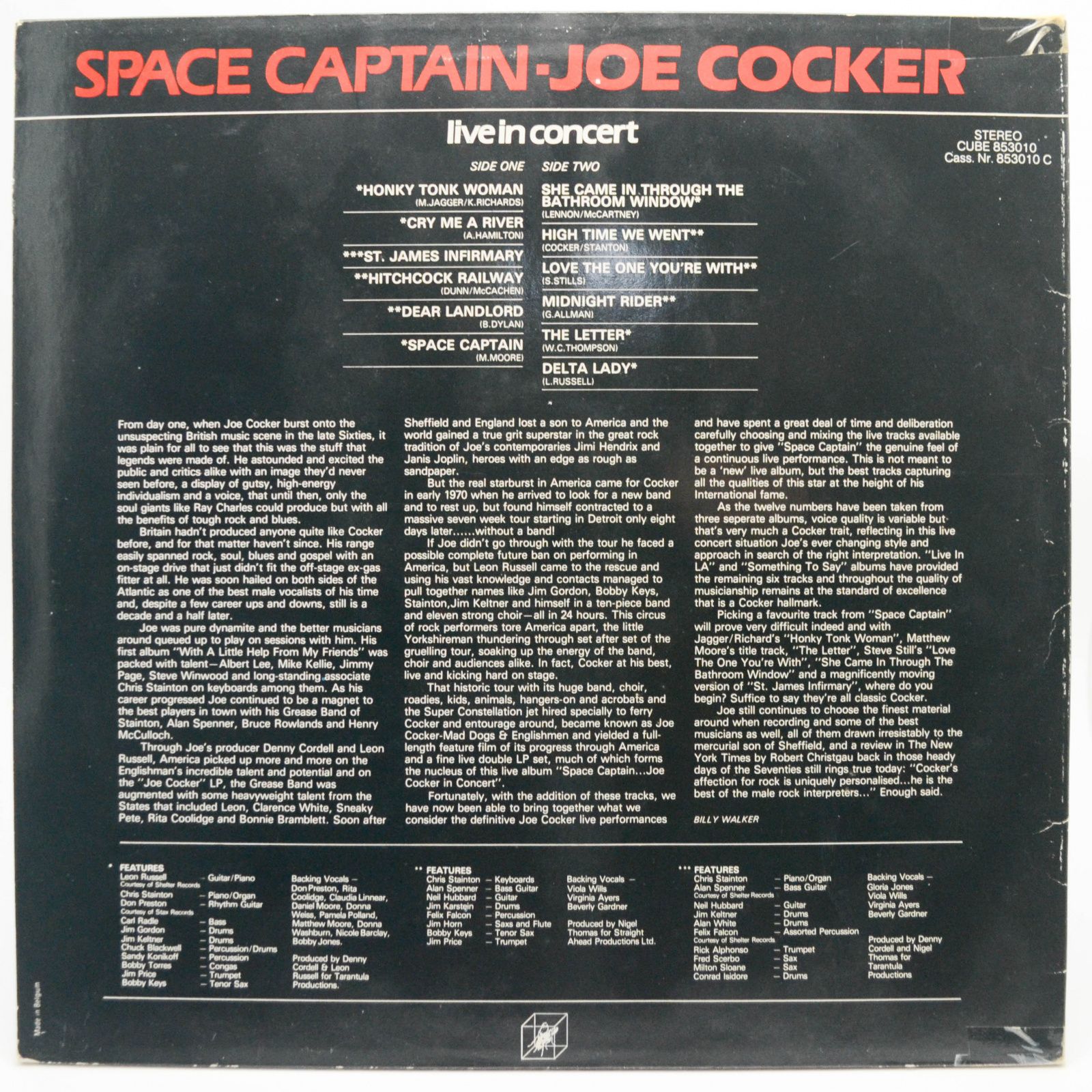 Joe Cocker — Space Captain - Live In Concert, 1976