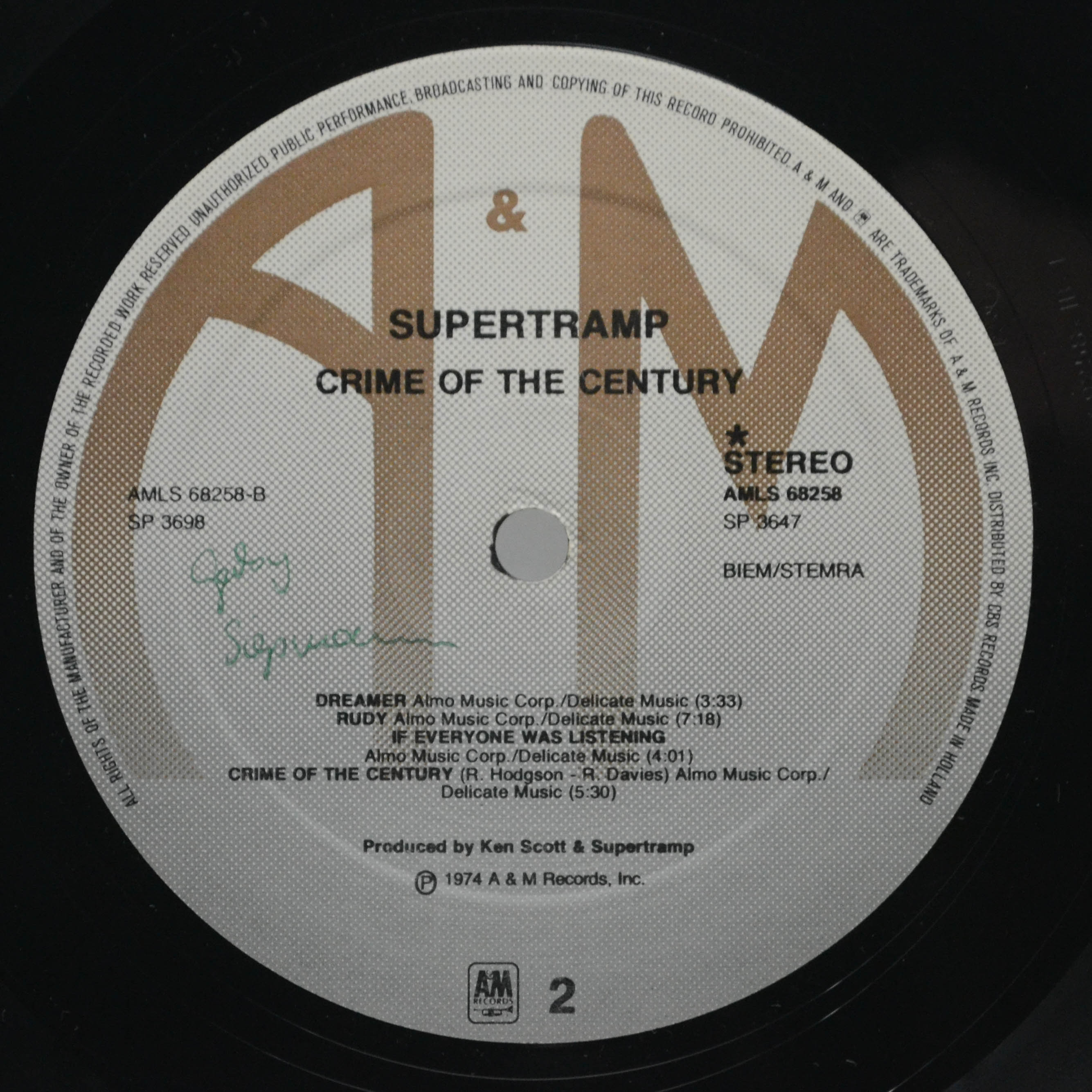 Supertramp — Crime Of The Century, 1974