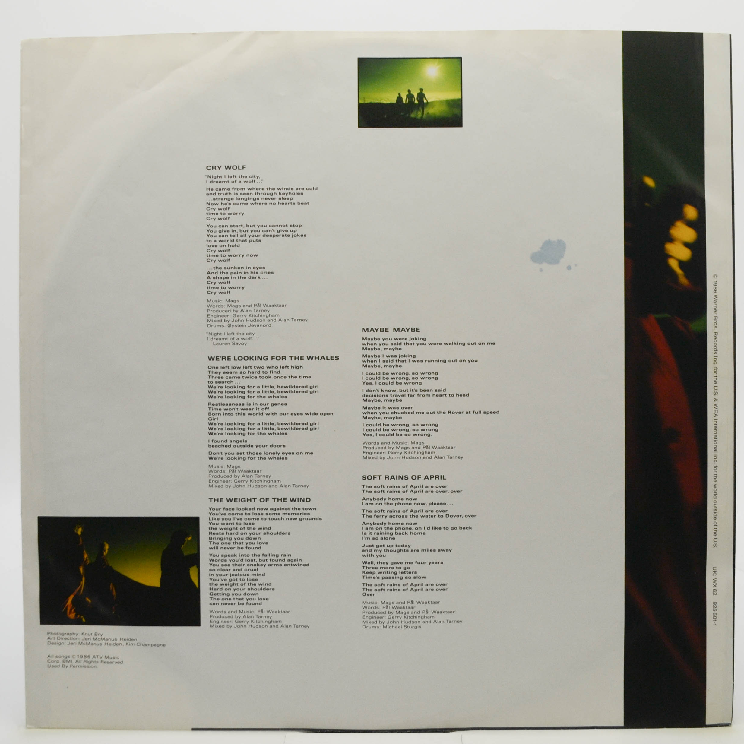 Виниловая пластинка a-ha — Scoundrel Days, 1986