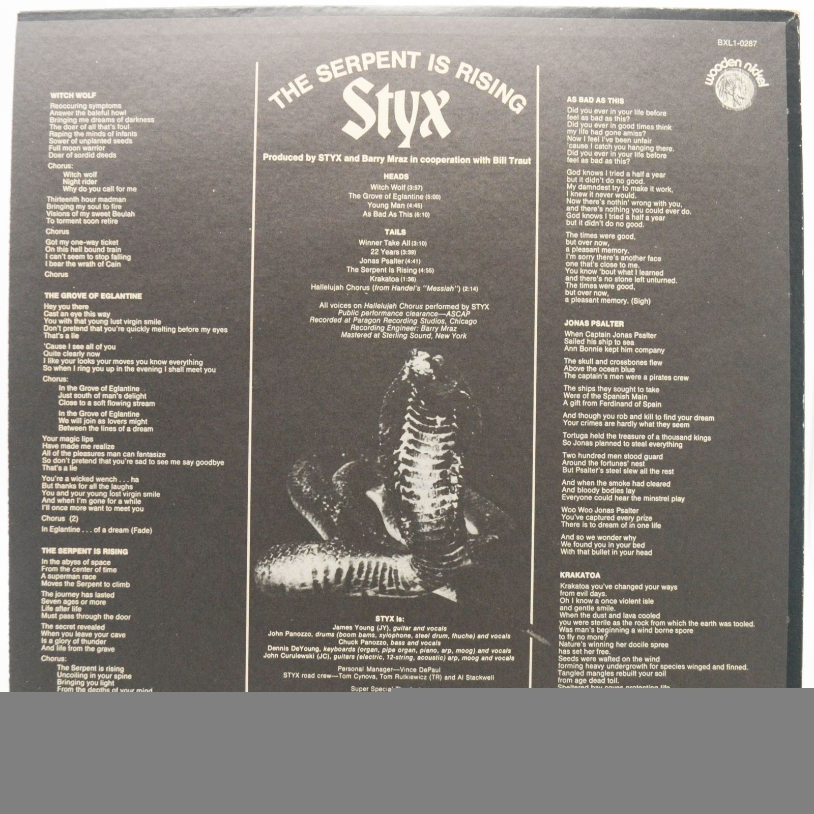 Styx — The Serpent Is Rising (1-st, USA), 1973