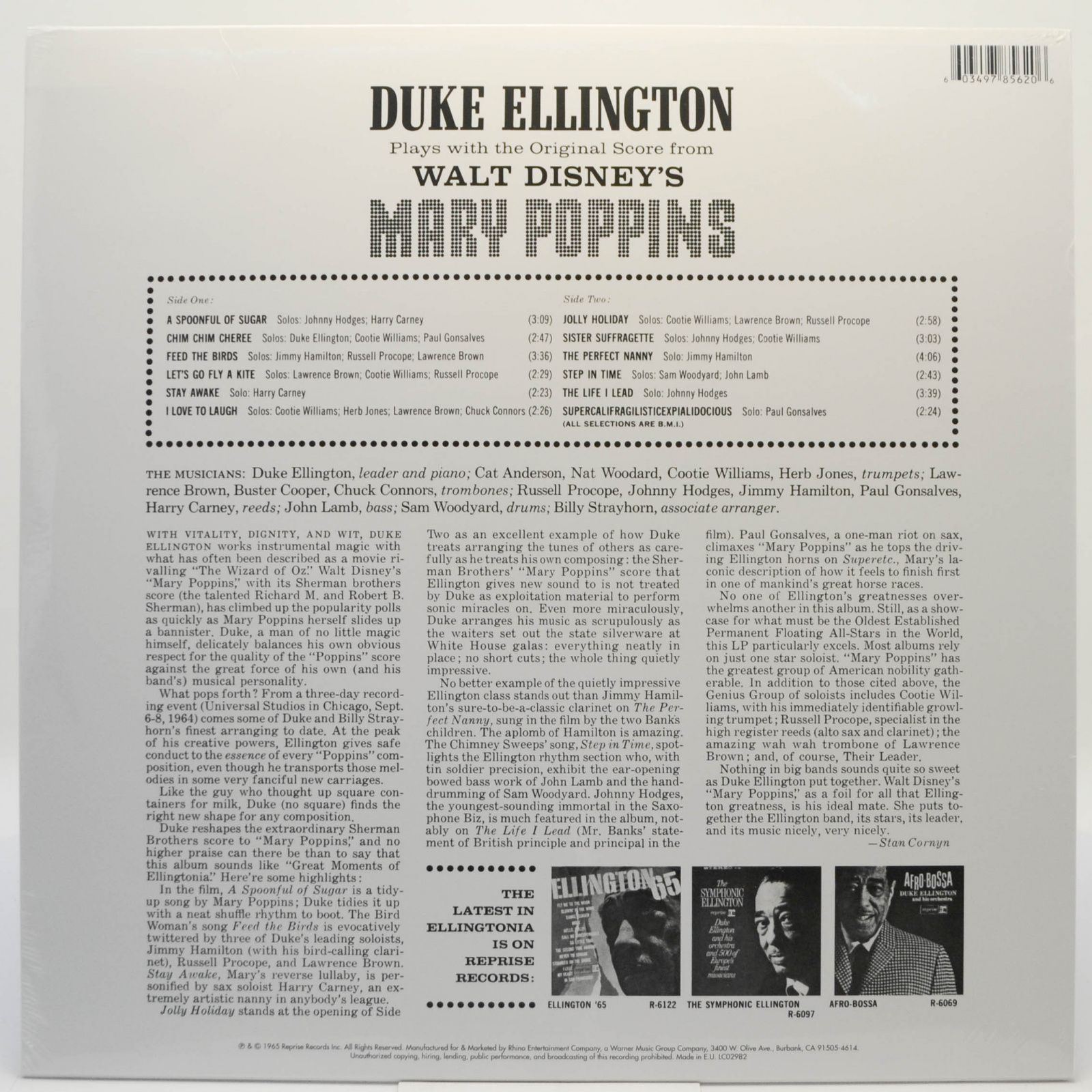 Duke Ellington — Plays With The Original Motion Picture Score Mary Poppins, 2018