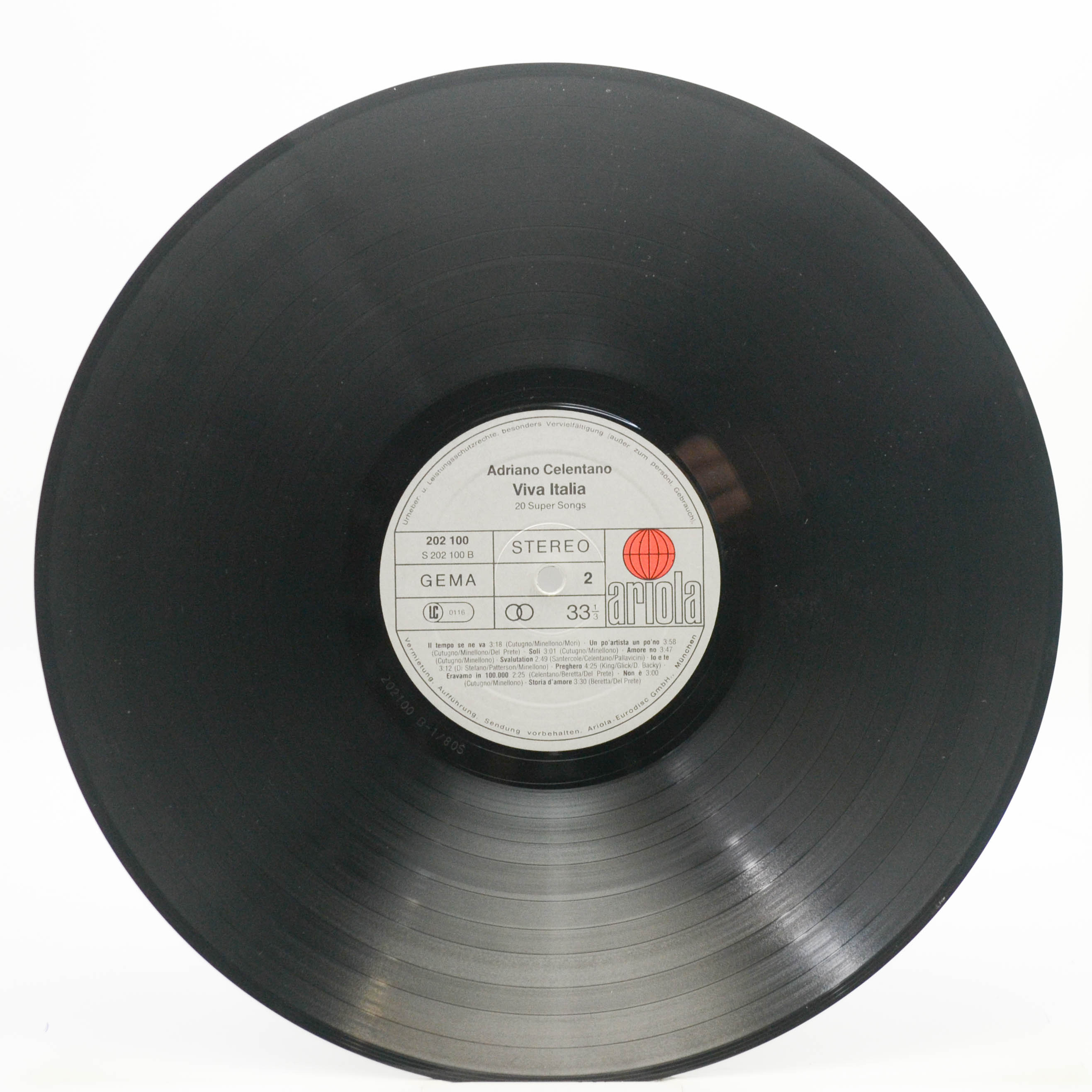 Adriano Celentano — Viva Italia (20 Super Songs), 1980