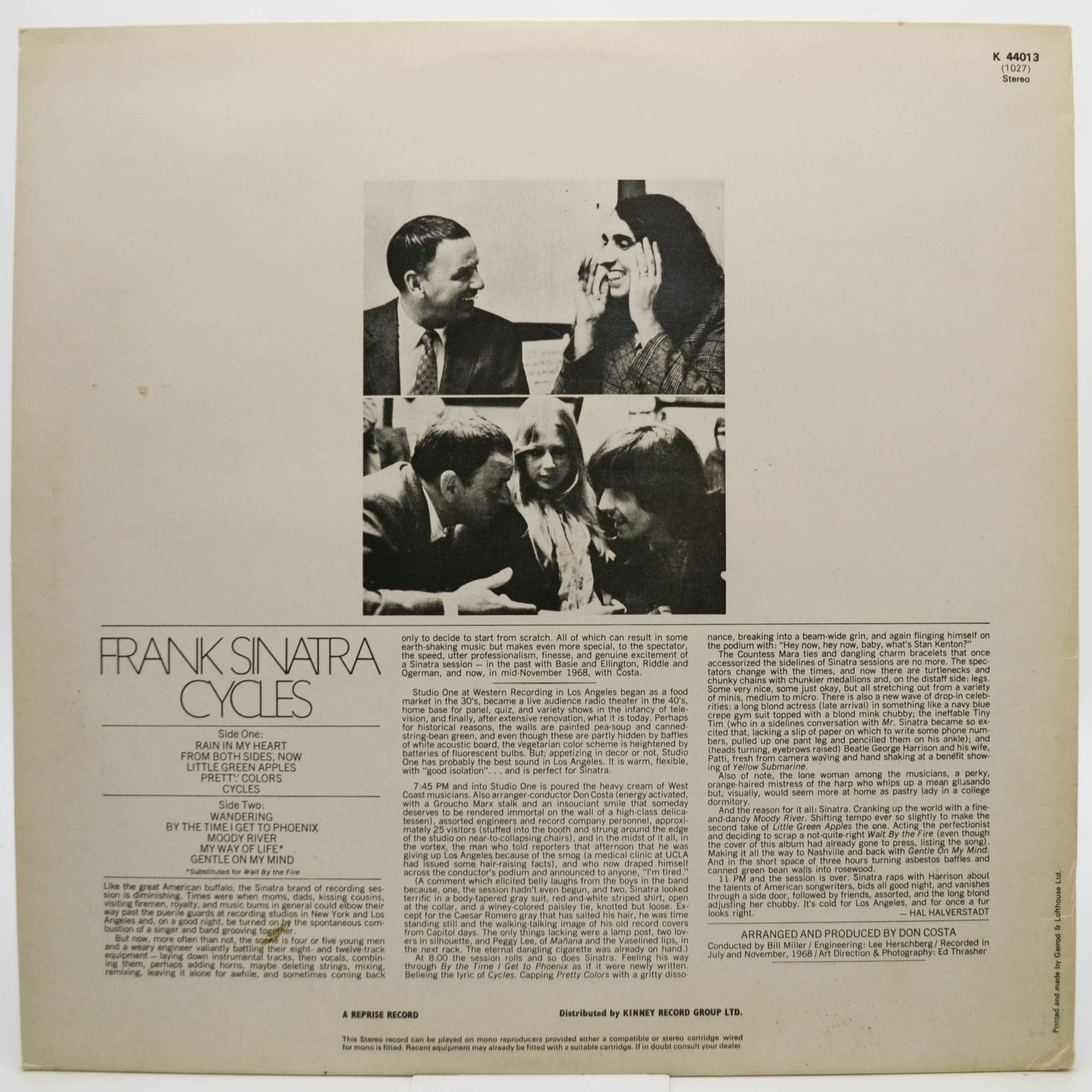Frank Sinatra — Cycles (UK), 1968