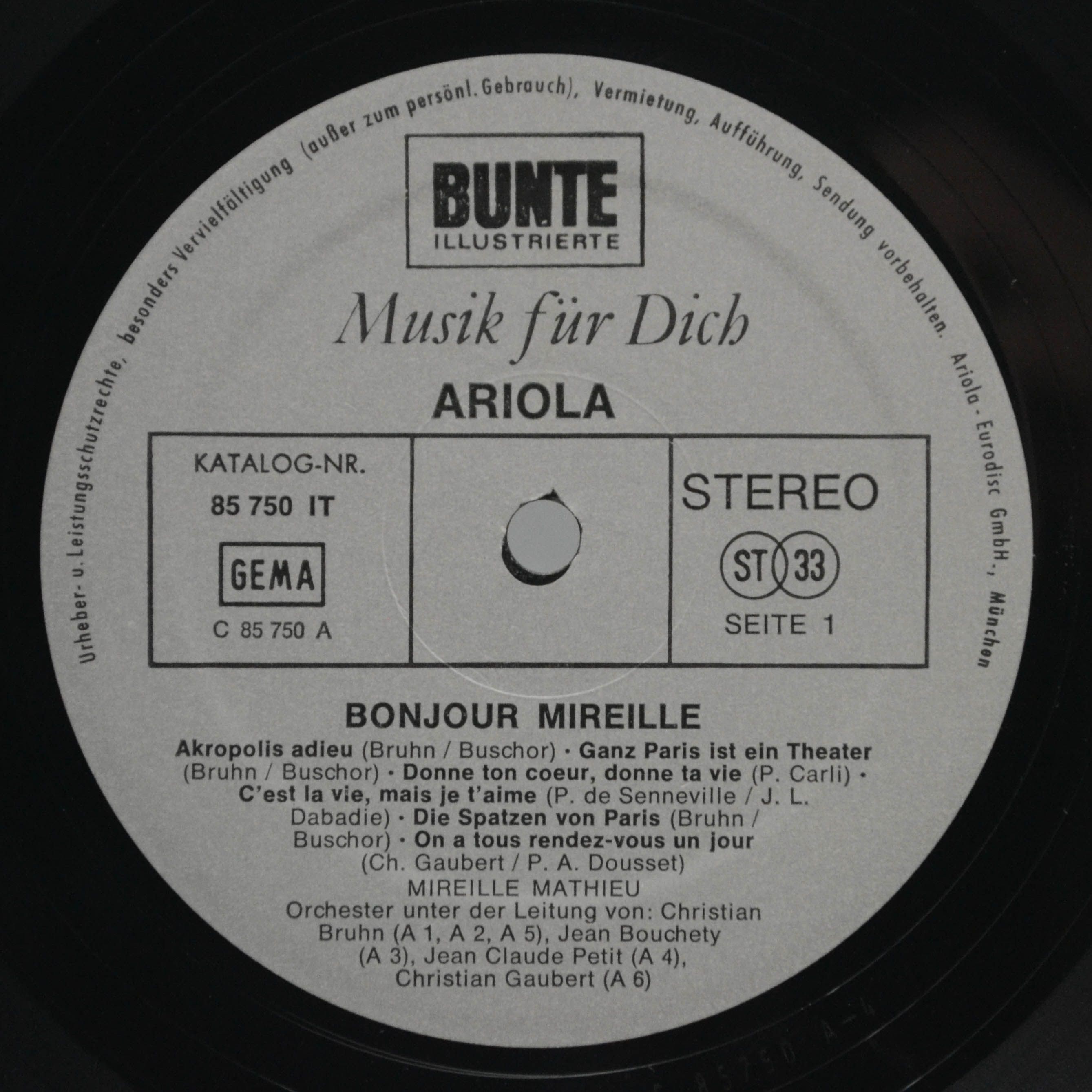 Mireille Mathieu — Bonjour Mireille (poster), 1971