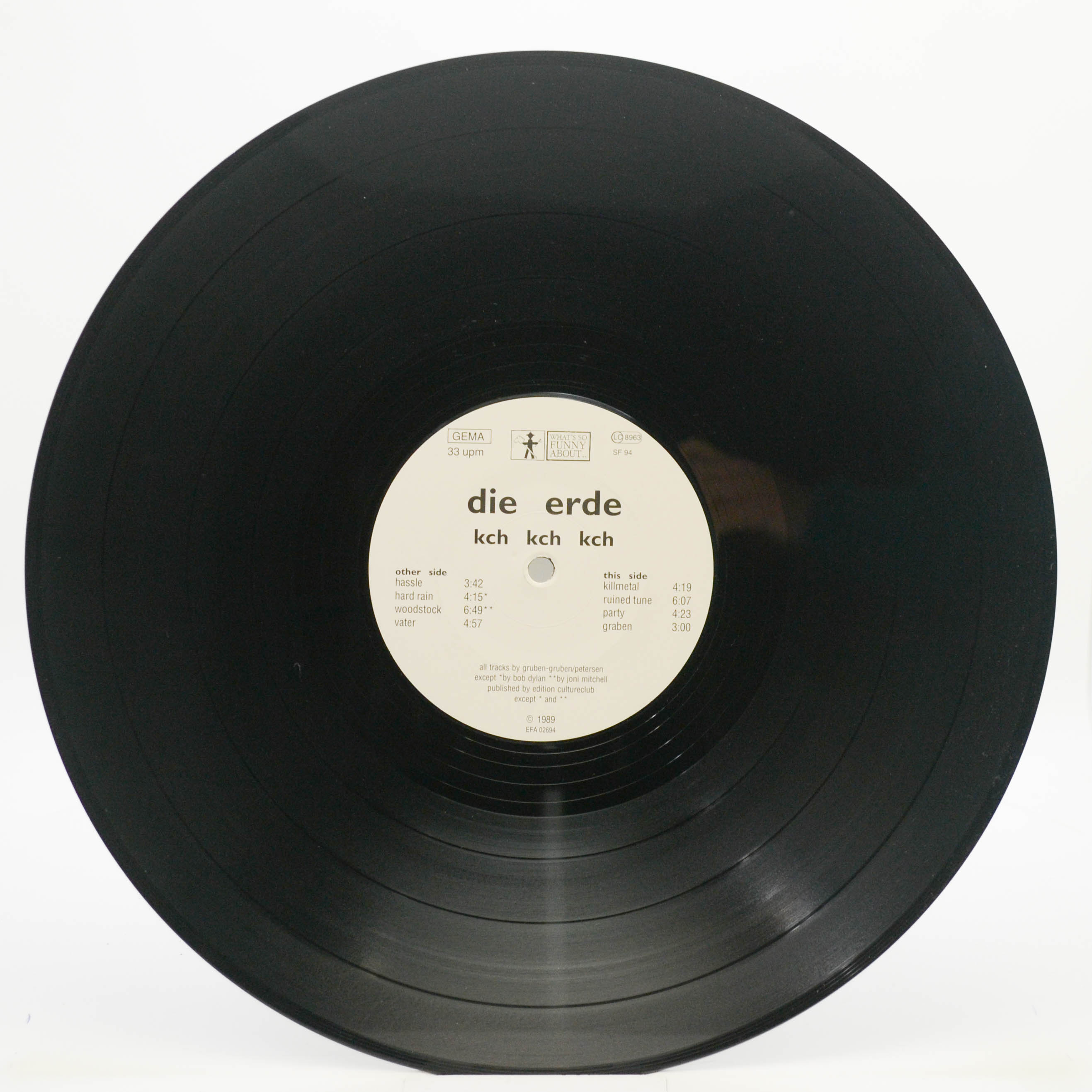 Виниловая пластинка Die Erde — Kch Kch Kch, 1989