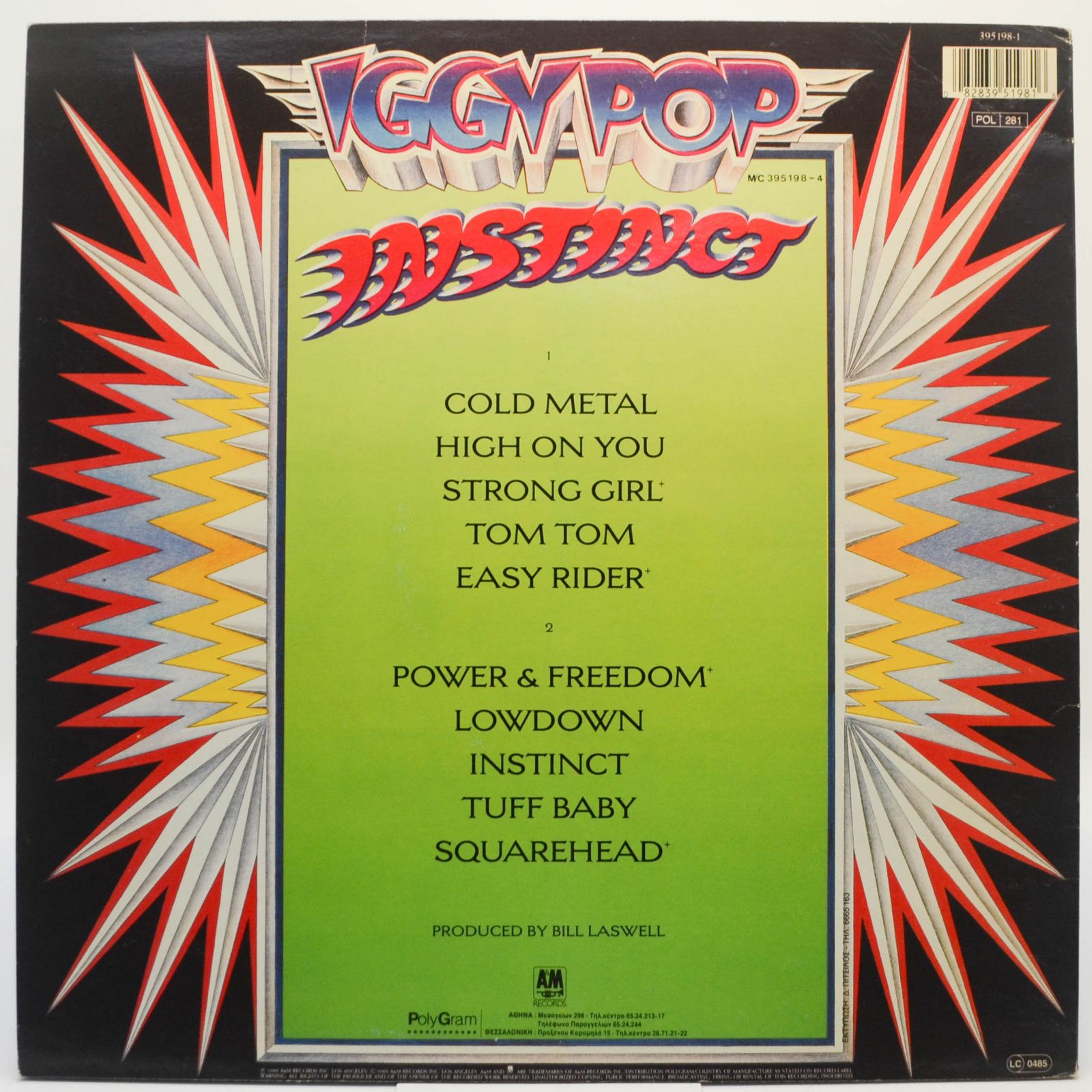 Iggy Pop — Instinct, 1988
