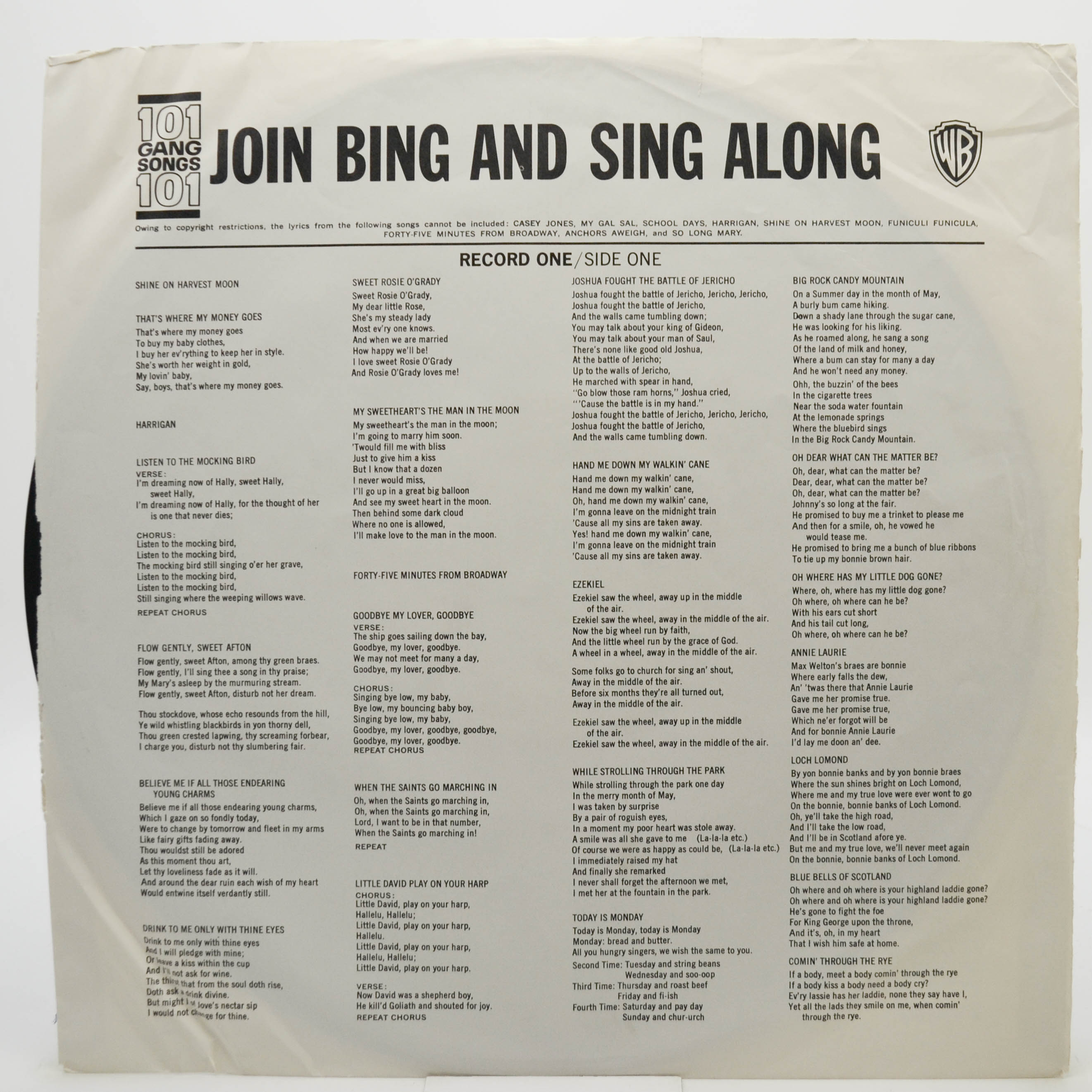Виниловая пластинка Bing Crosby And His Friends — Join Bing In A Gang Sing Along (1-st, USA), 1961