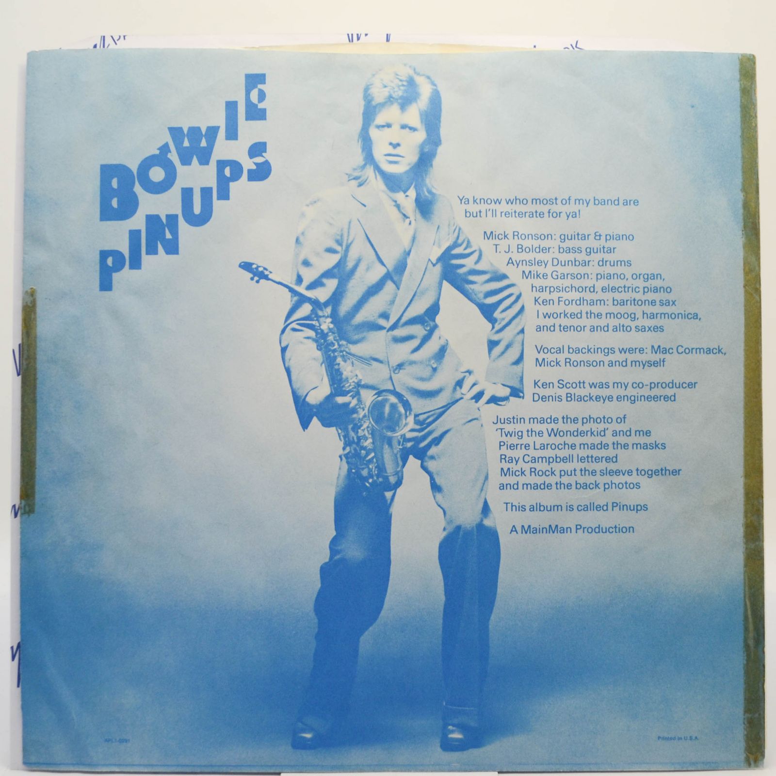 Bowie — Pinups, 1973
