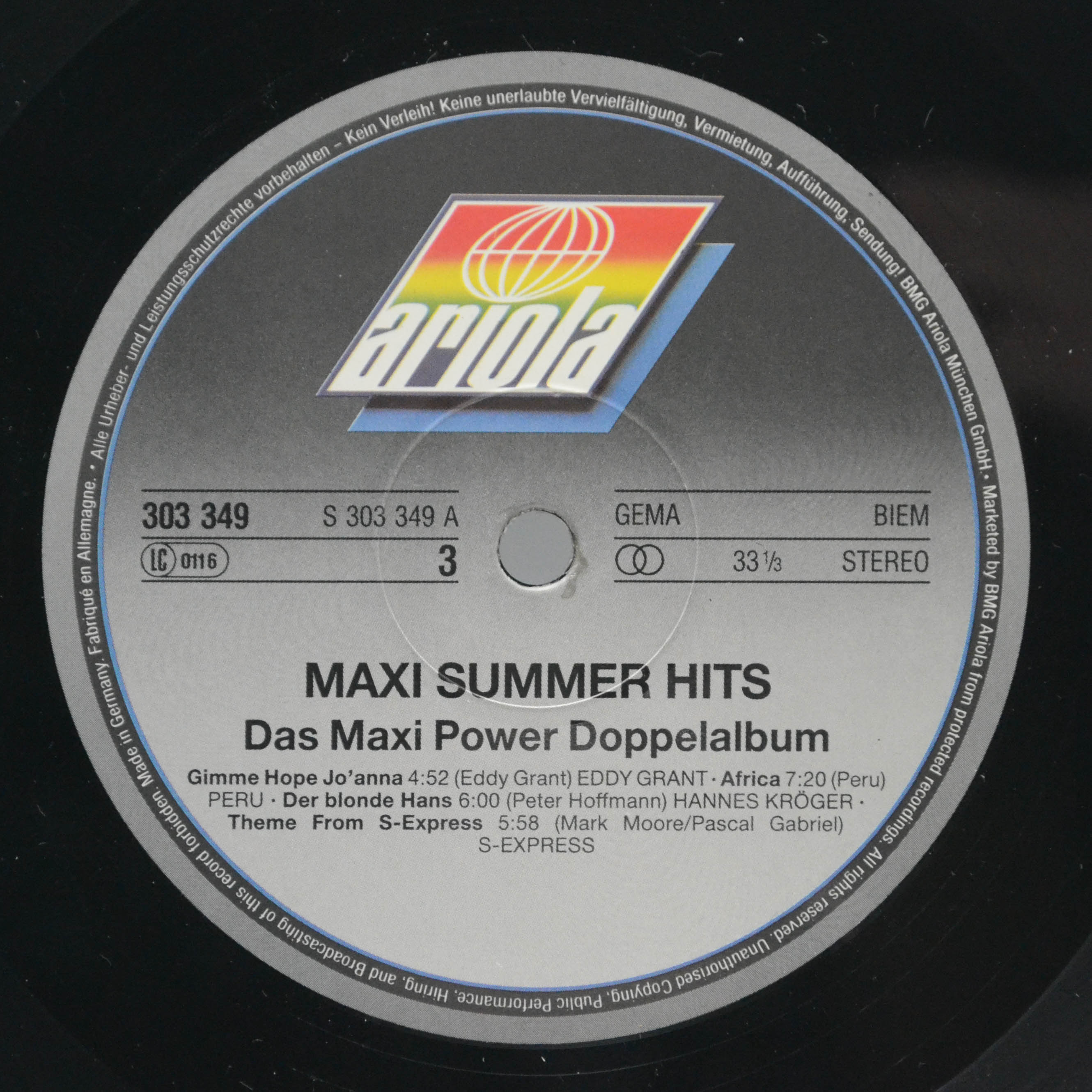 Various — Maxi Summer Hits (Das Maxi Power Doppelalbum) (2LP), 1988