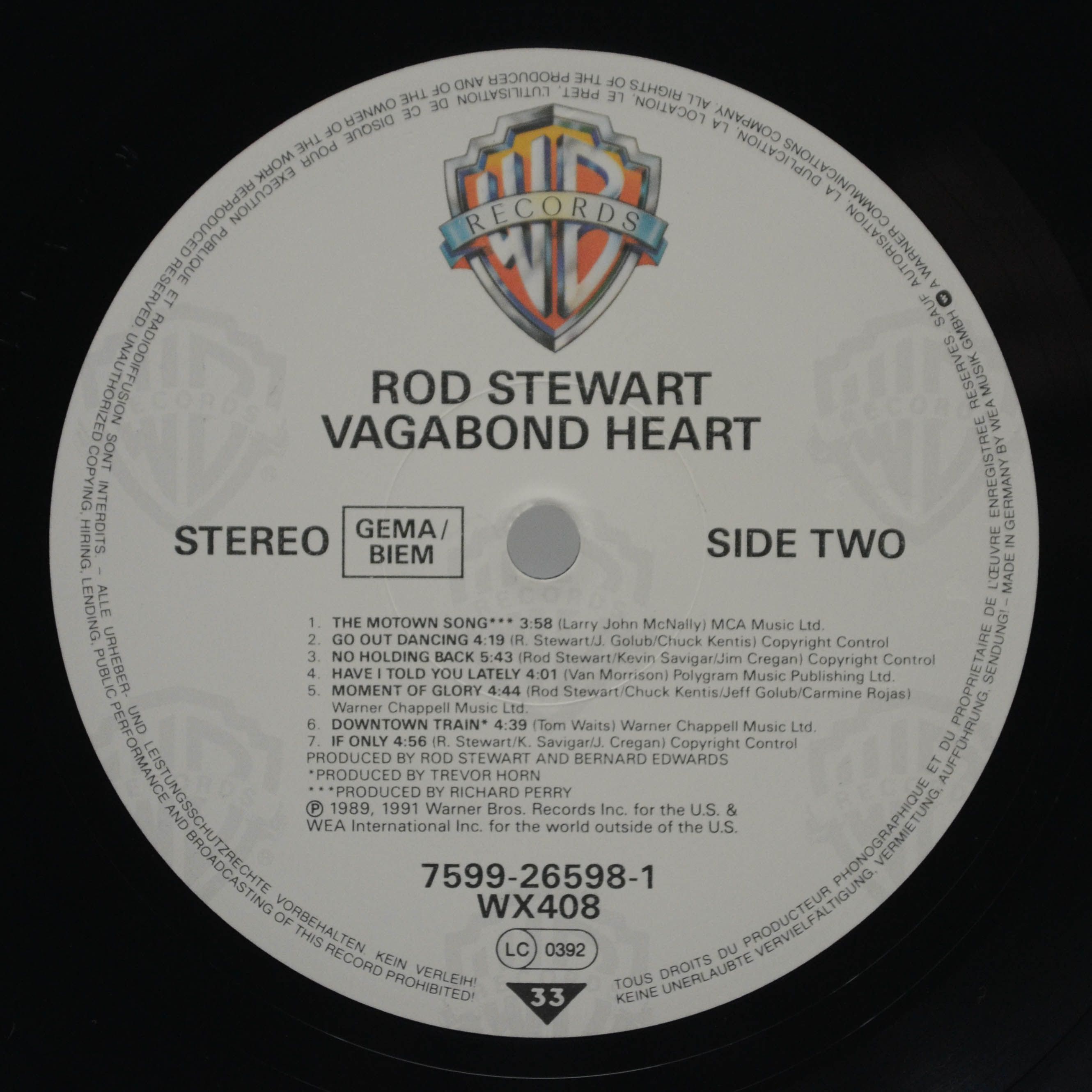 Rod Stewart — Vagabond Heart, 1991