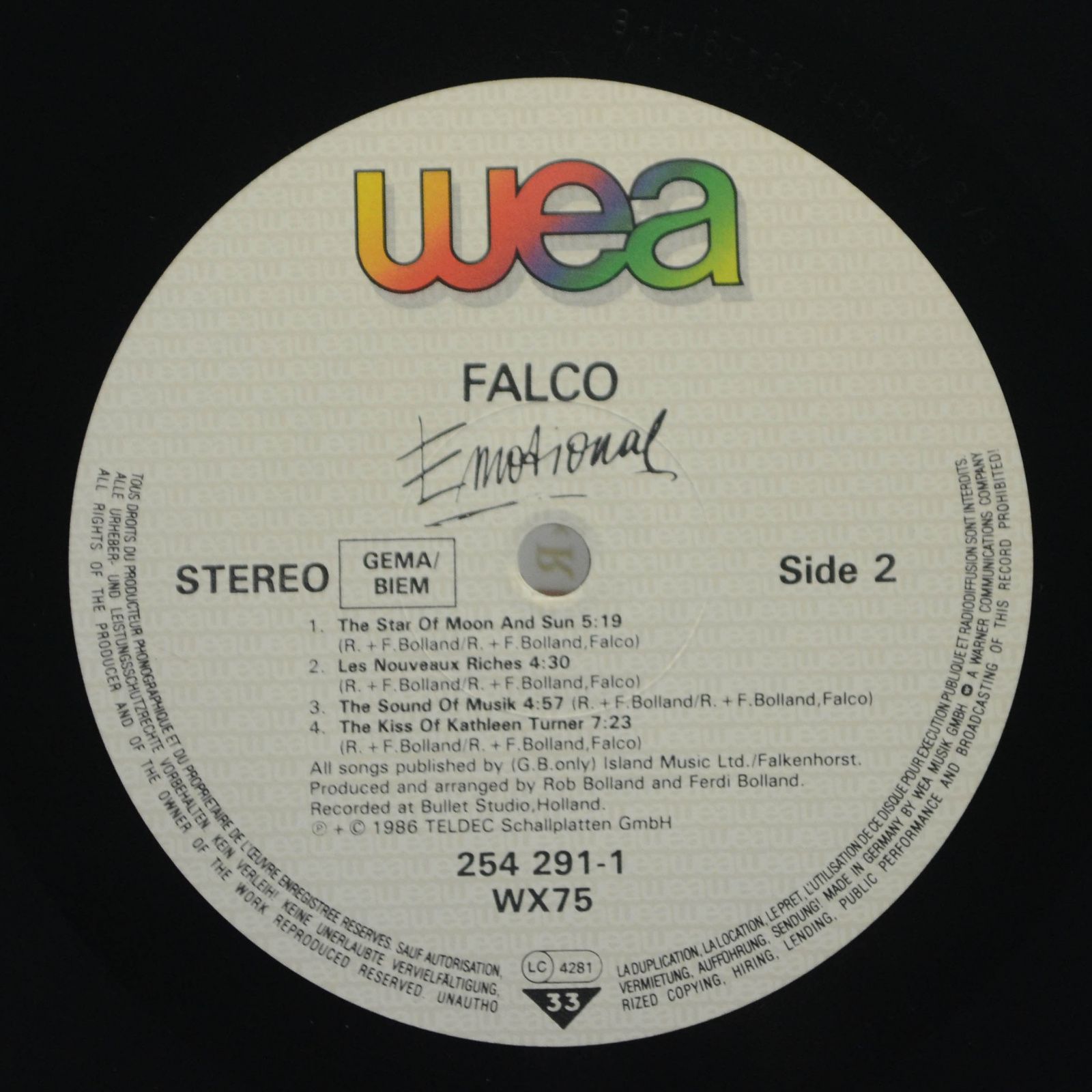 Falco — Emotional, 1986