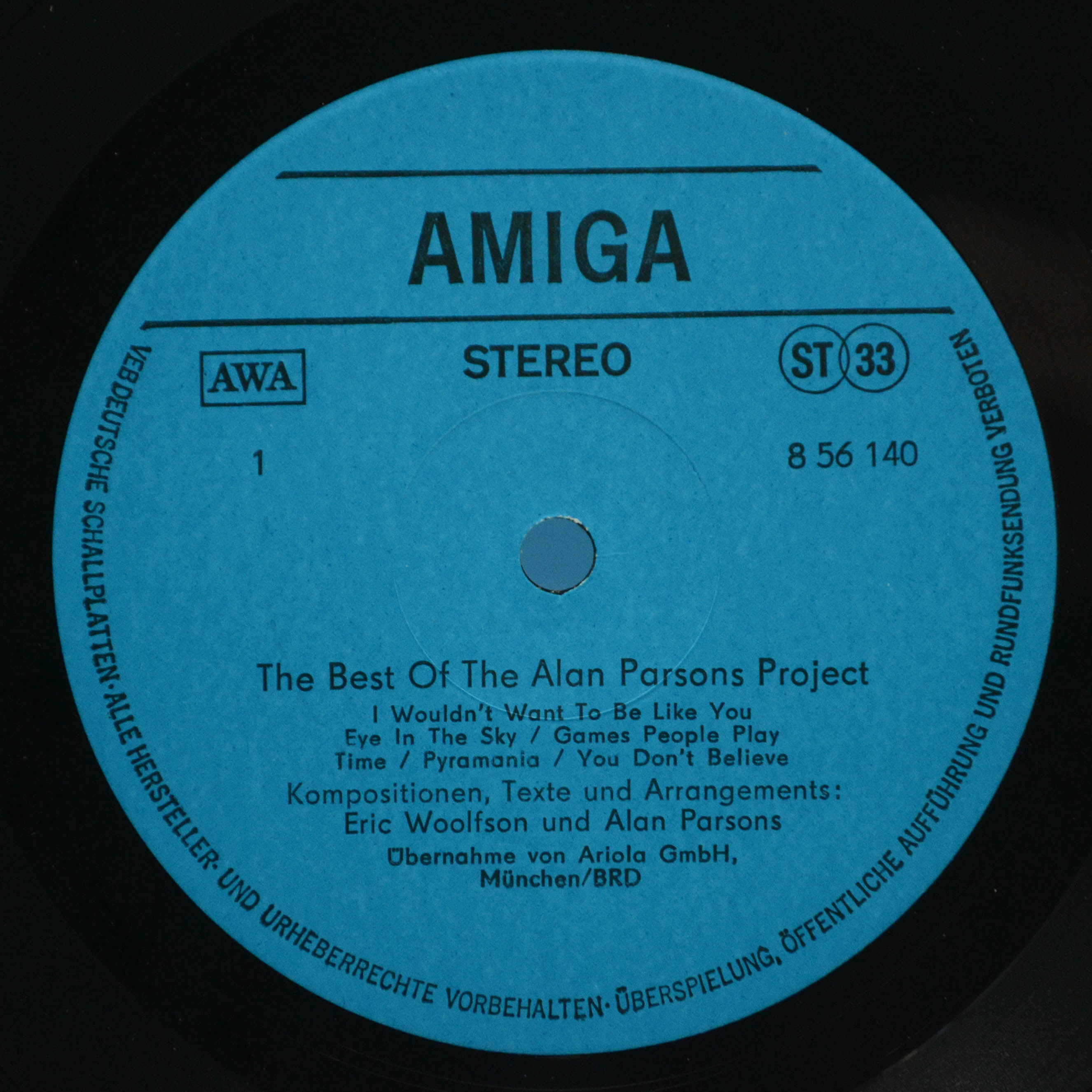 Alan Parsons Project — The Best Of The Alan Parsons Project, 1986