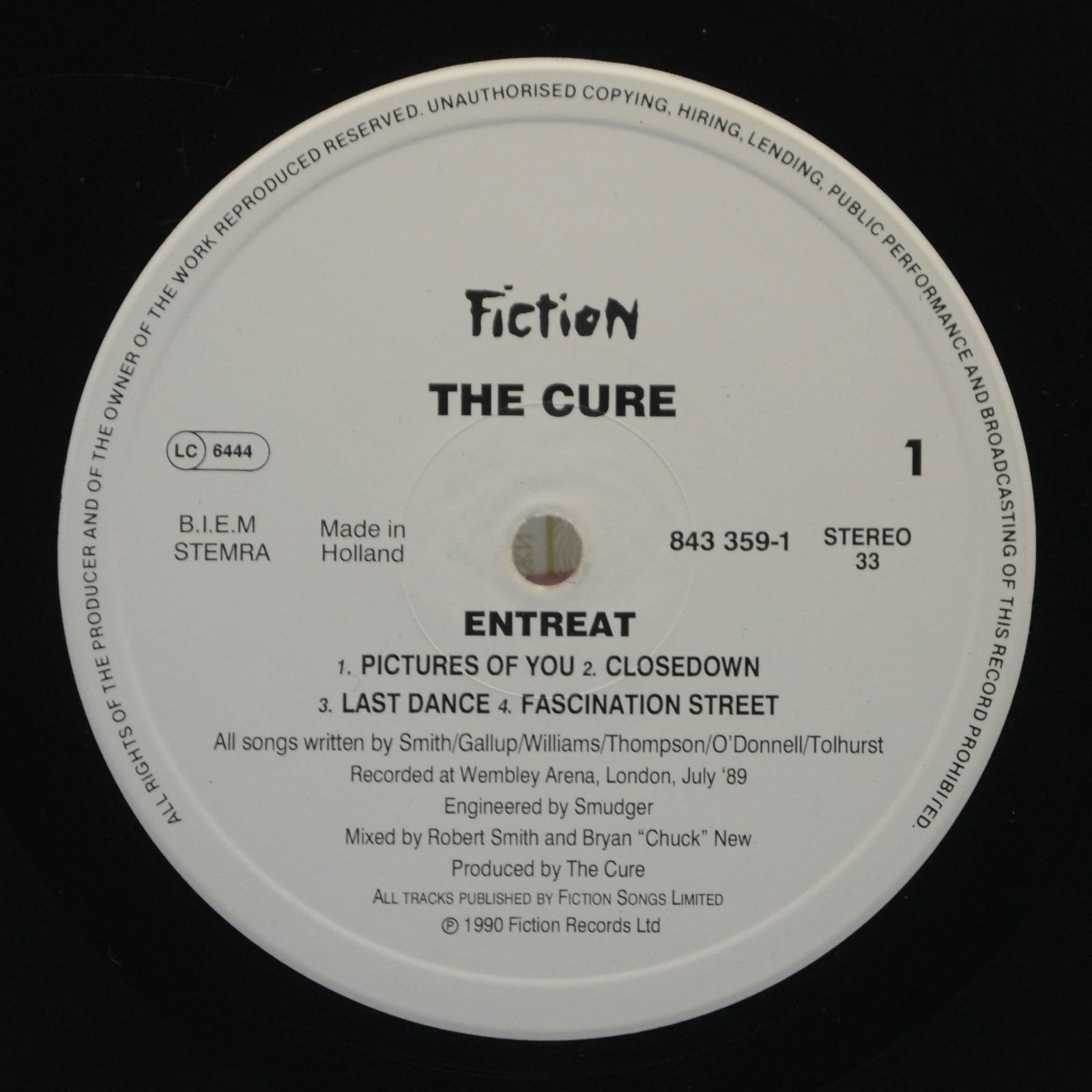 Cure — Entreat, 1990