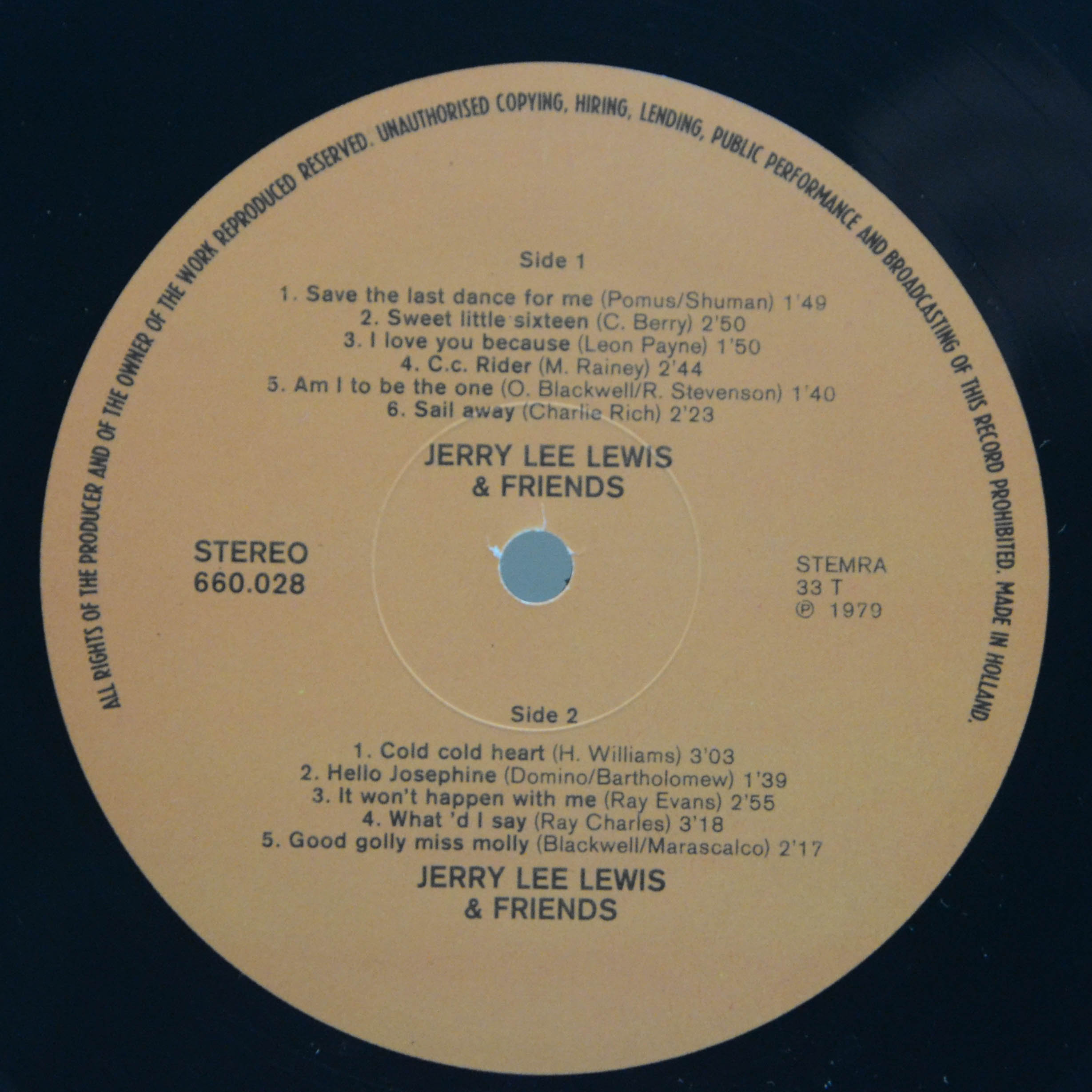 Виниловая пластинка Jerry Lee Lewis And Friends — Duets, 1978