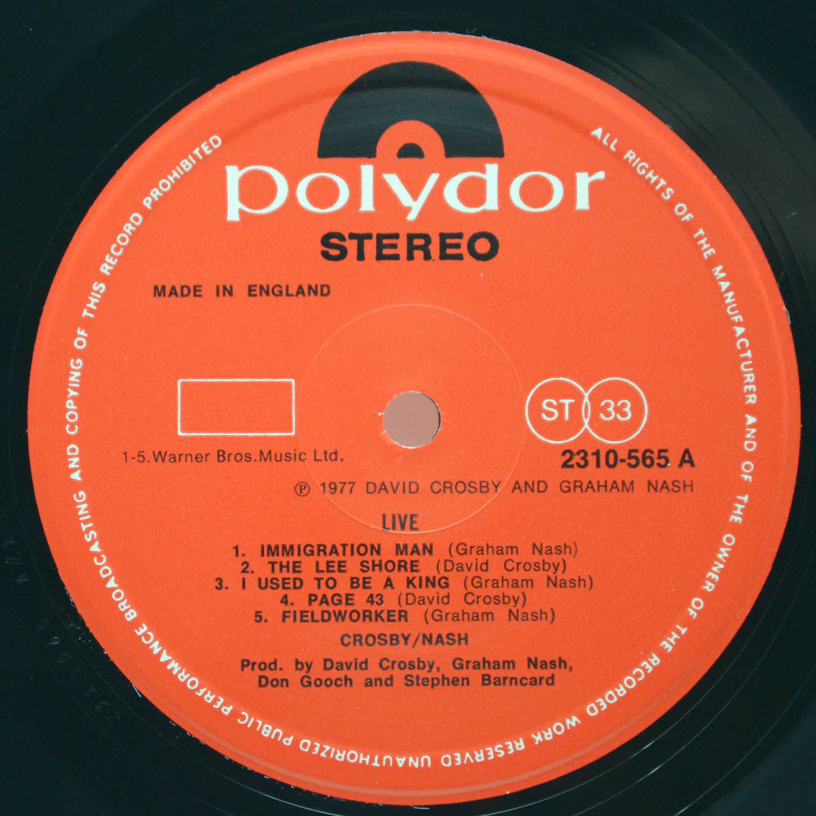 Crosby-Nash — Live (UK), 1977