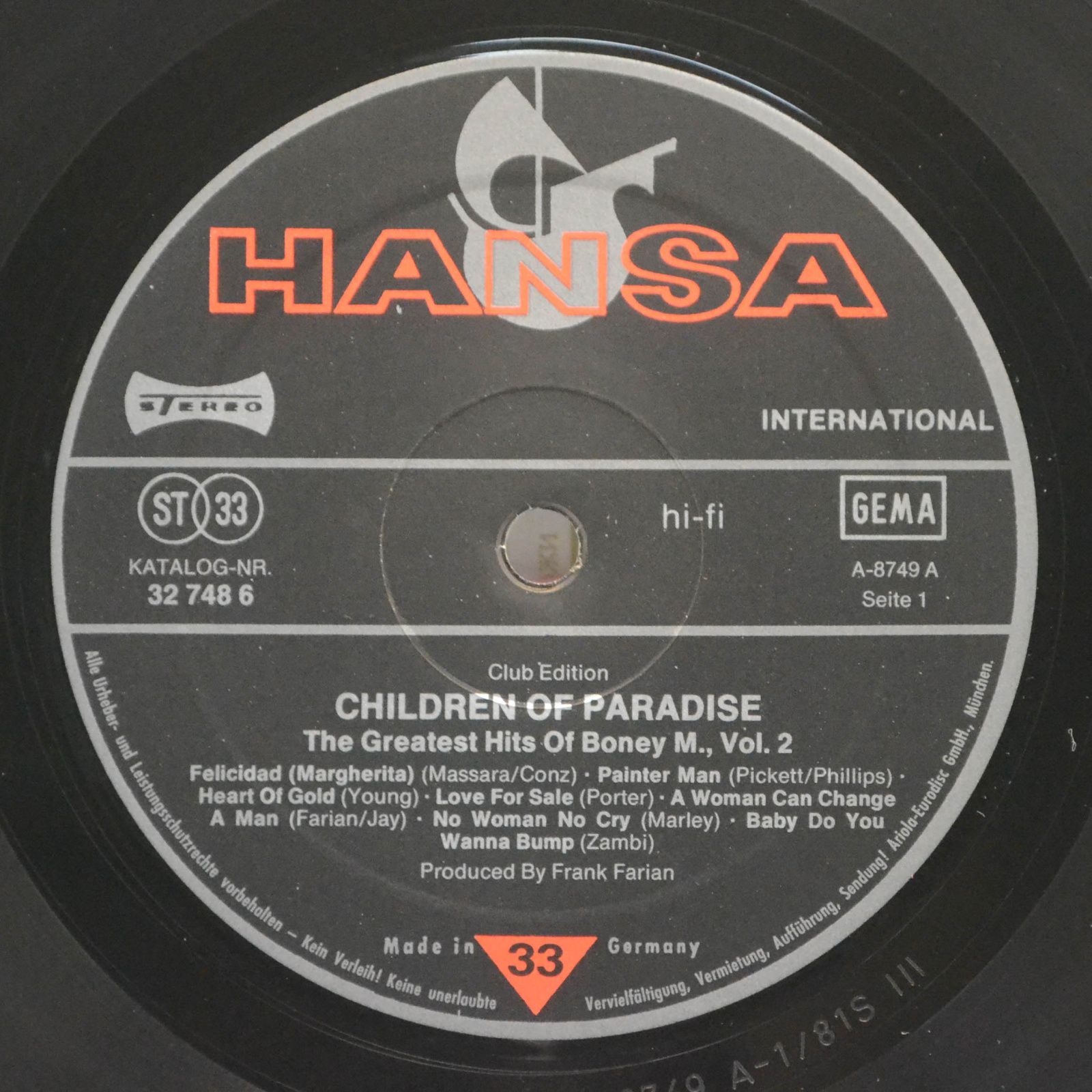 Boney M. — Children Of Paradise - The Greatest Hits Of - Volume 2, 1981