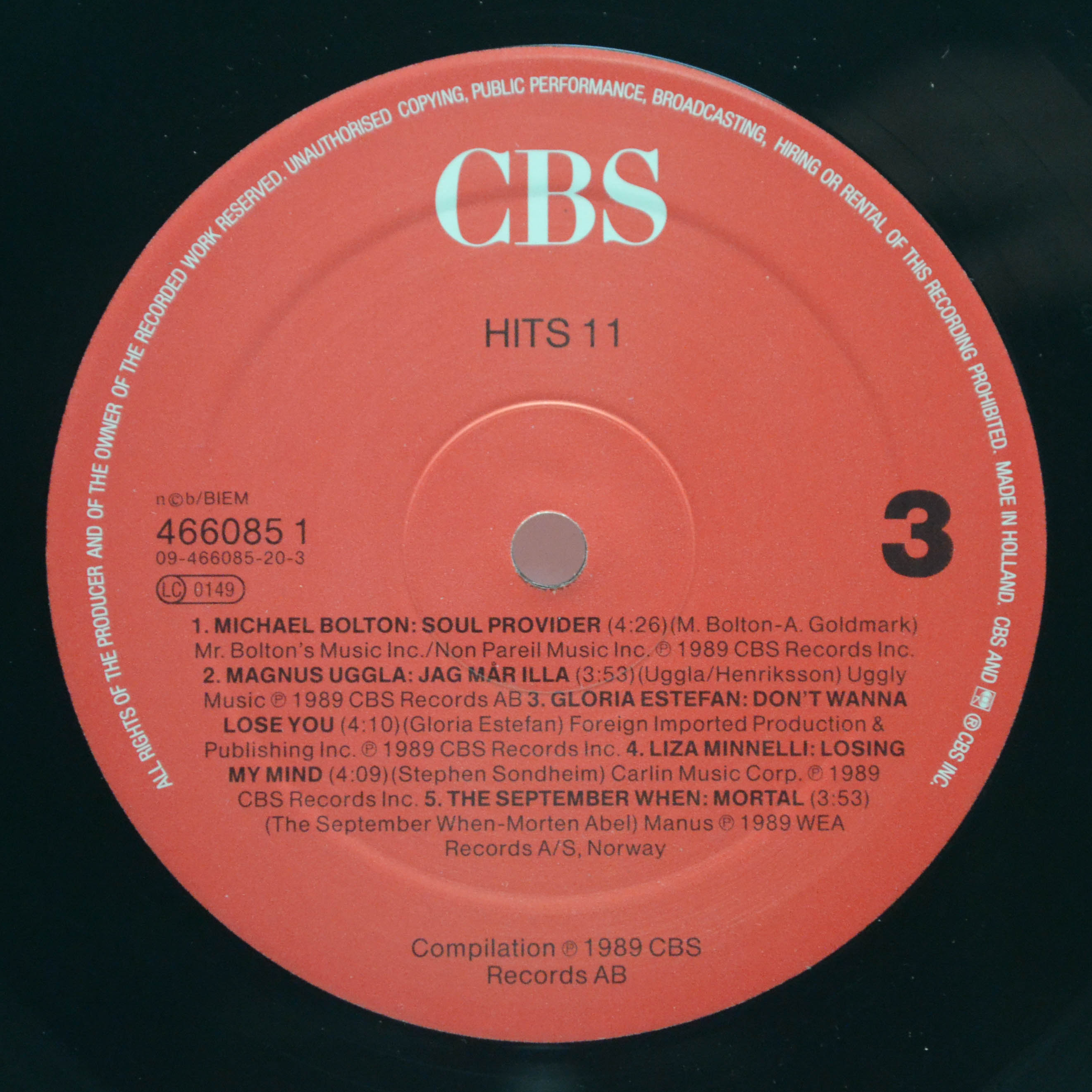 Various — Hits 11 (2LP), 1989