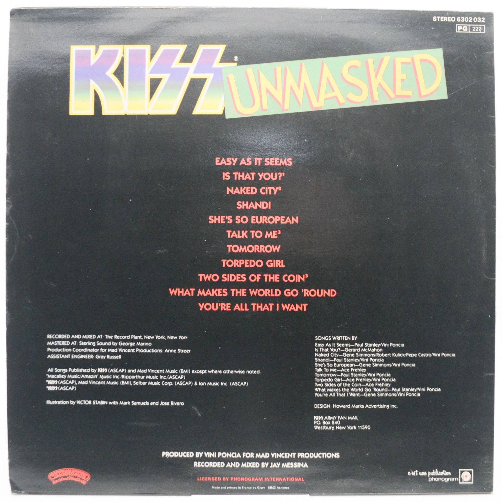 Kiss — Unmasked, 1980