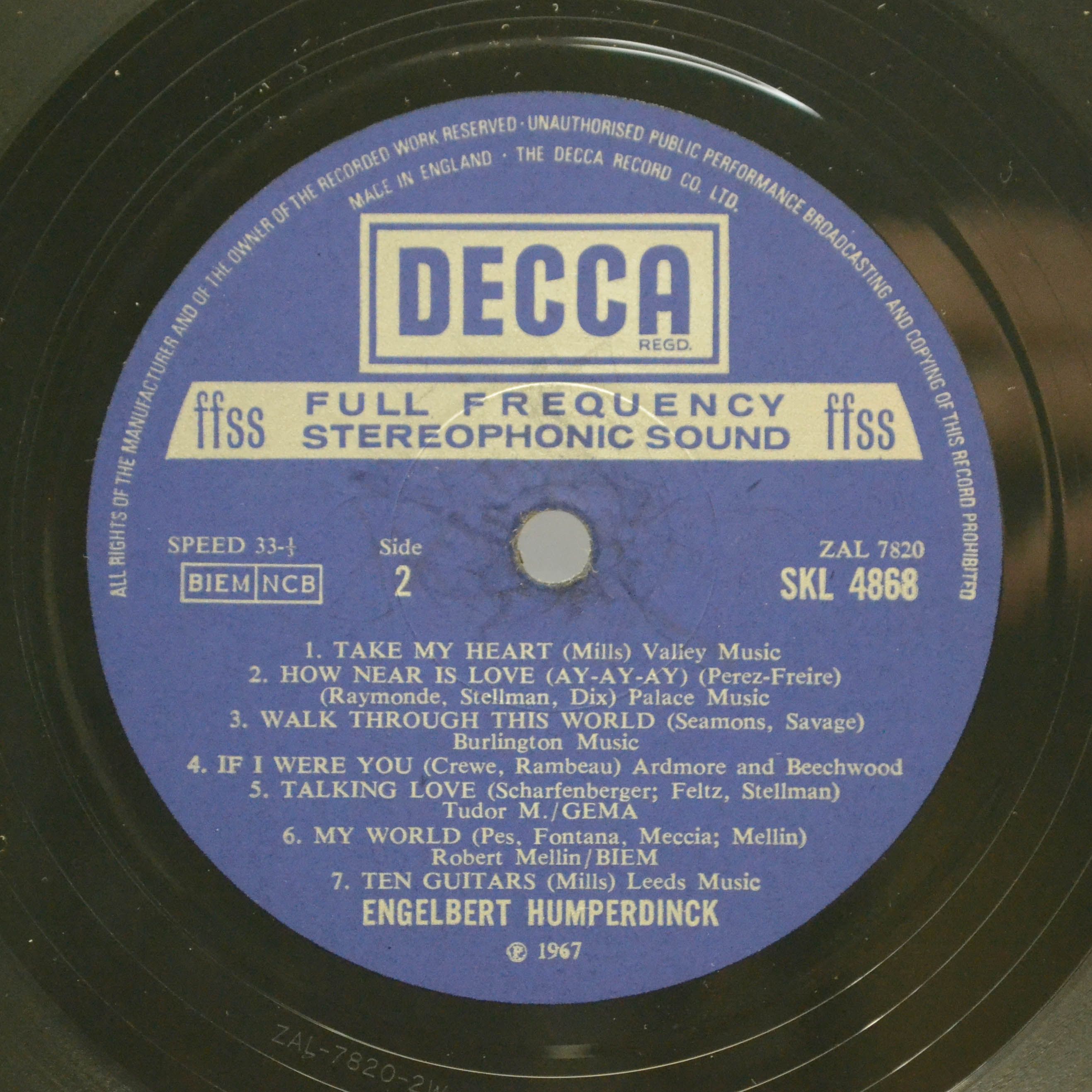 Engelbert Humperdinck — Twelve Great Songs Plus "Release Me", 1967