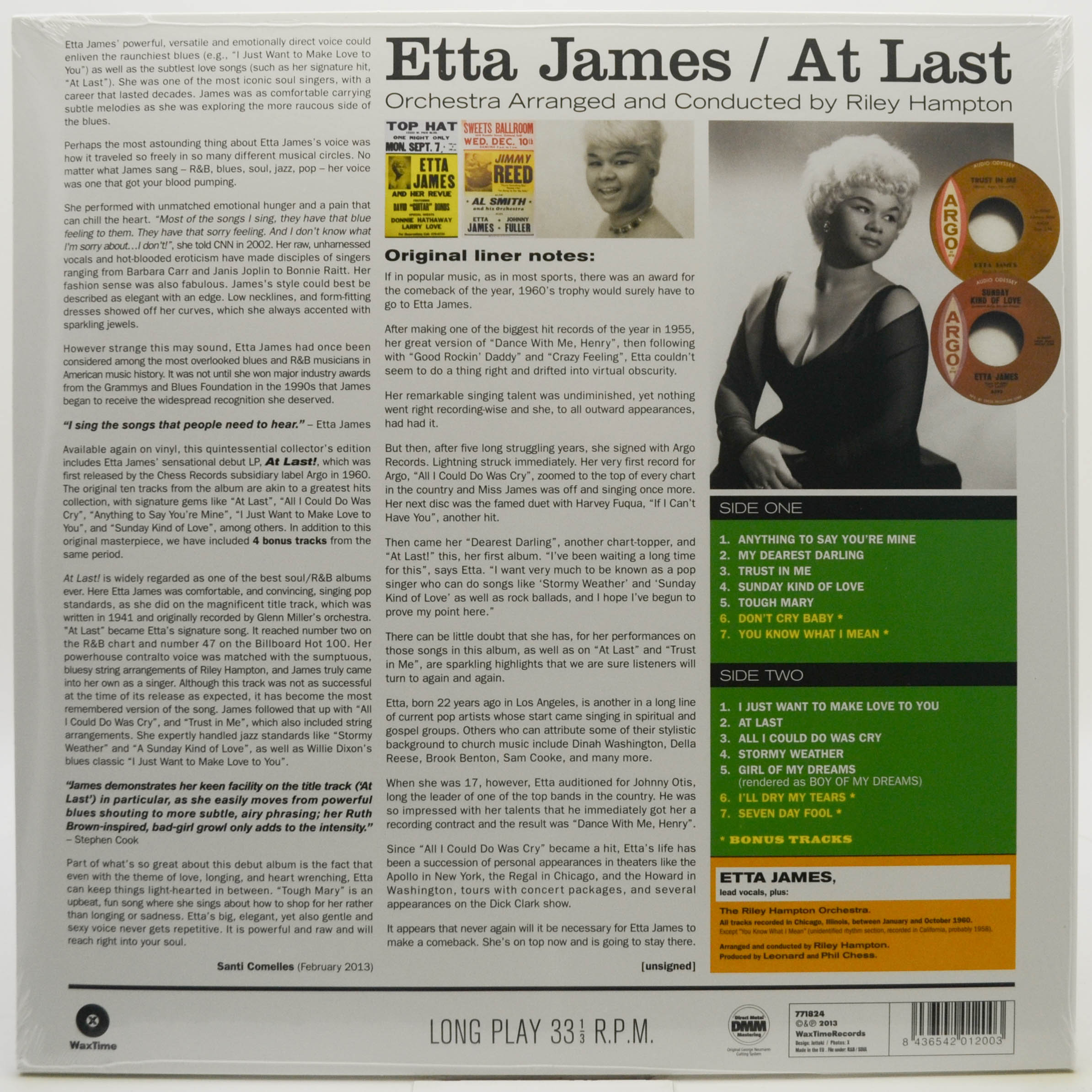 Виниловая пластинка Etta James — At Last!, 1960