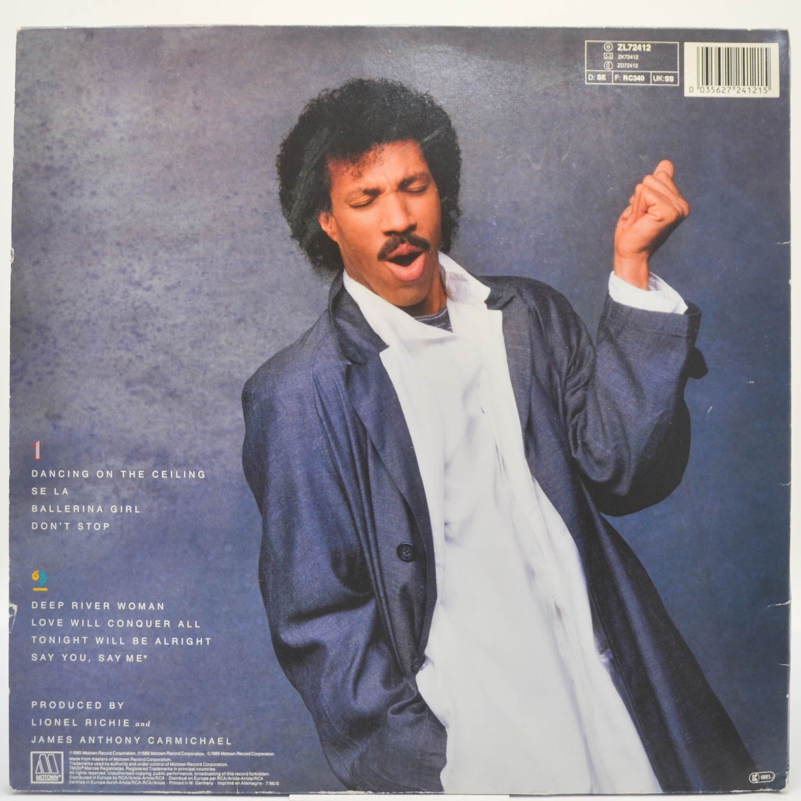 Lionel Richie — Dancing On The Ceiling, 1986