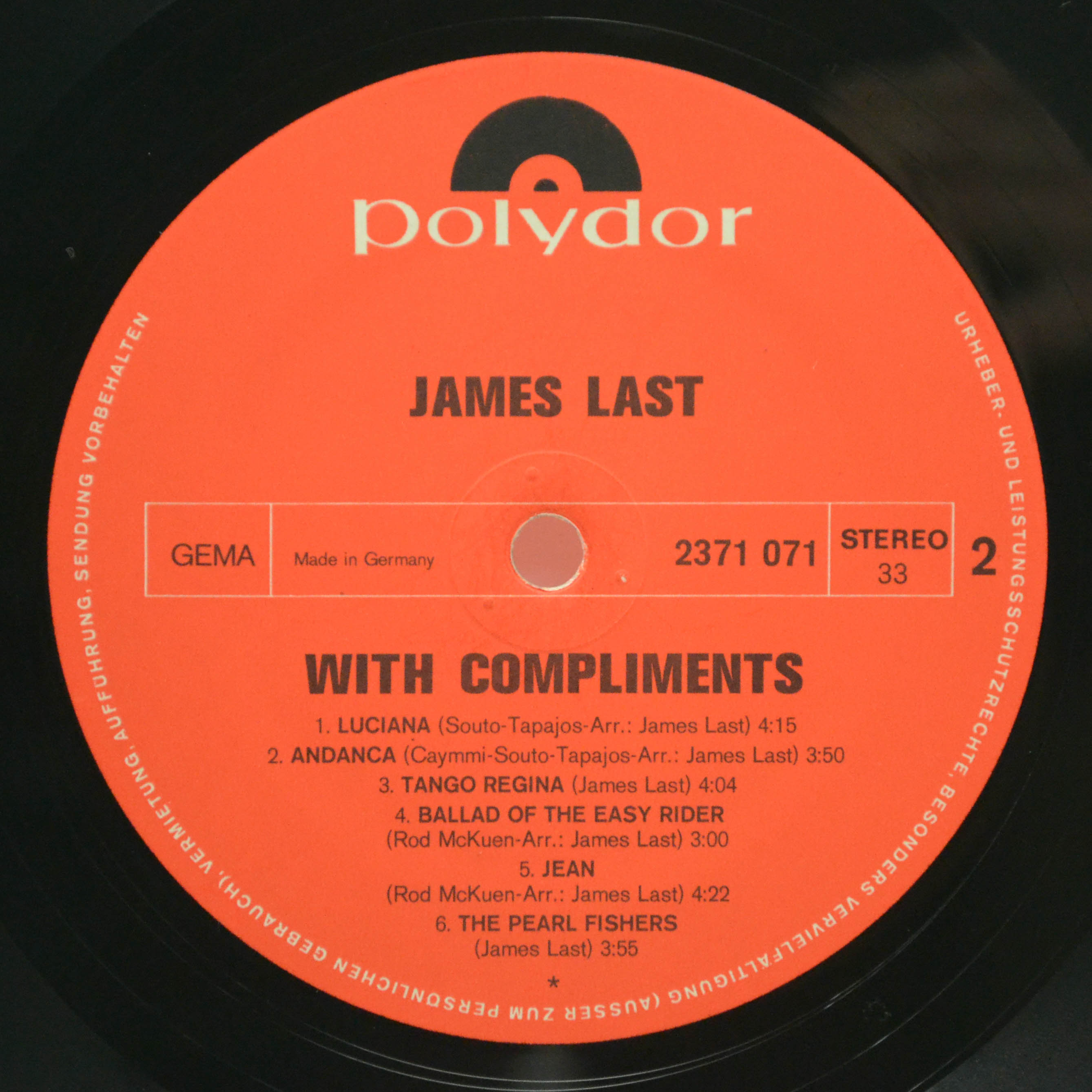 James Last — With Compliments, 1970
