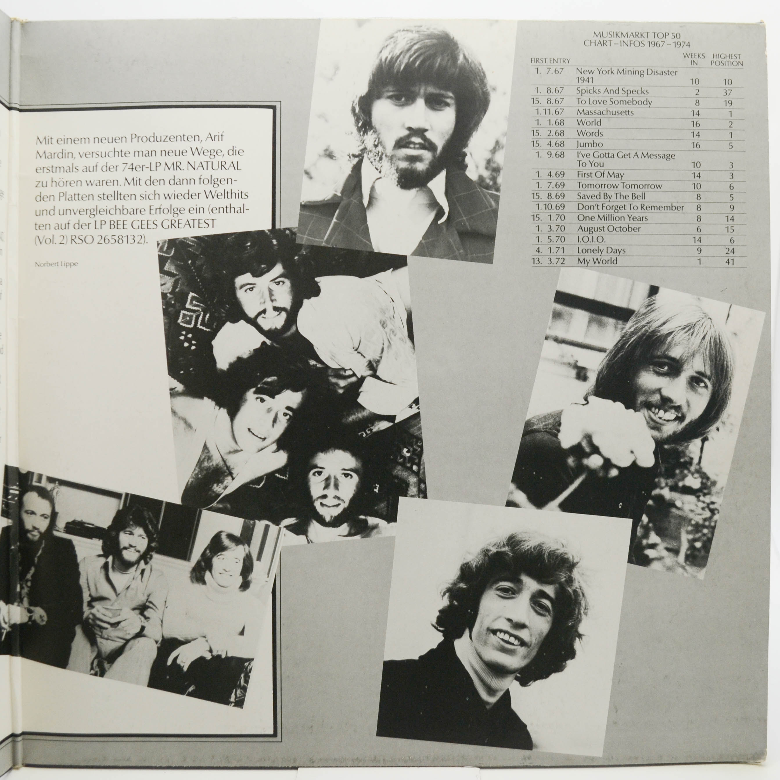 Bee Gees — Bee Gees Greatest, Volume 1 - 1967-1974 (2LP), 1982