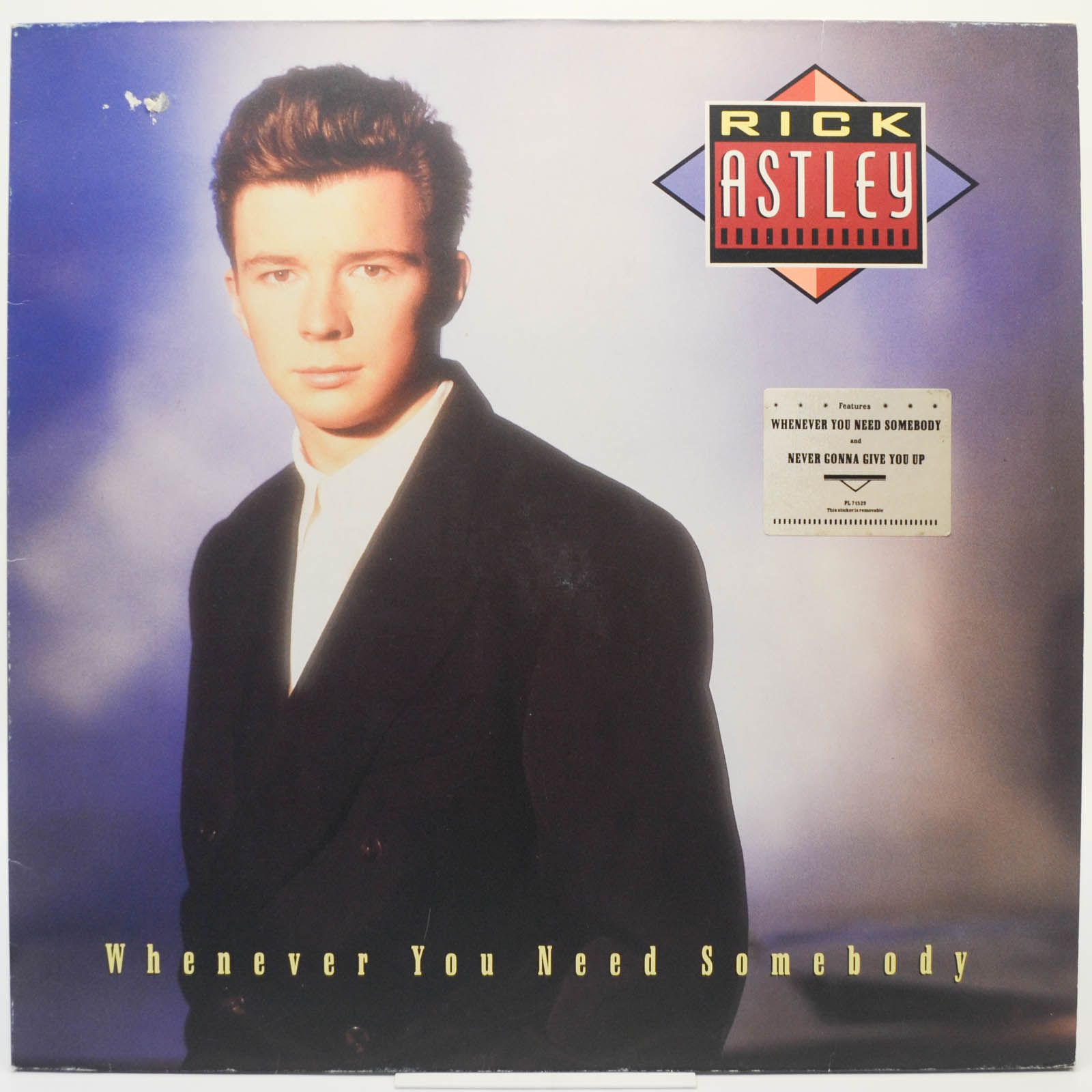 Rick Astley — Whenever You Need Somebody, 1987