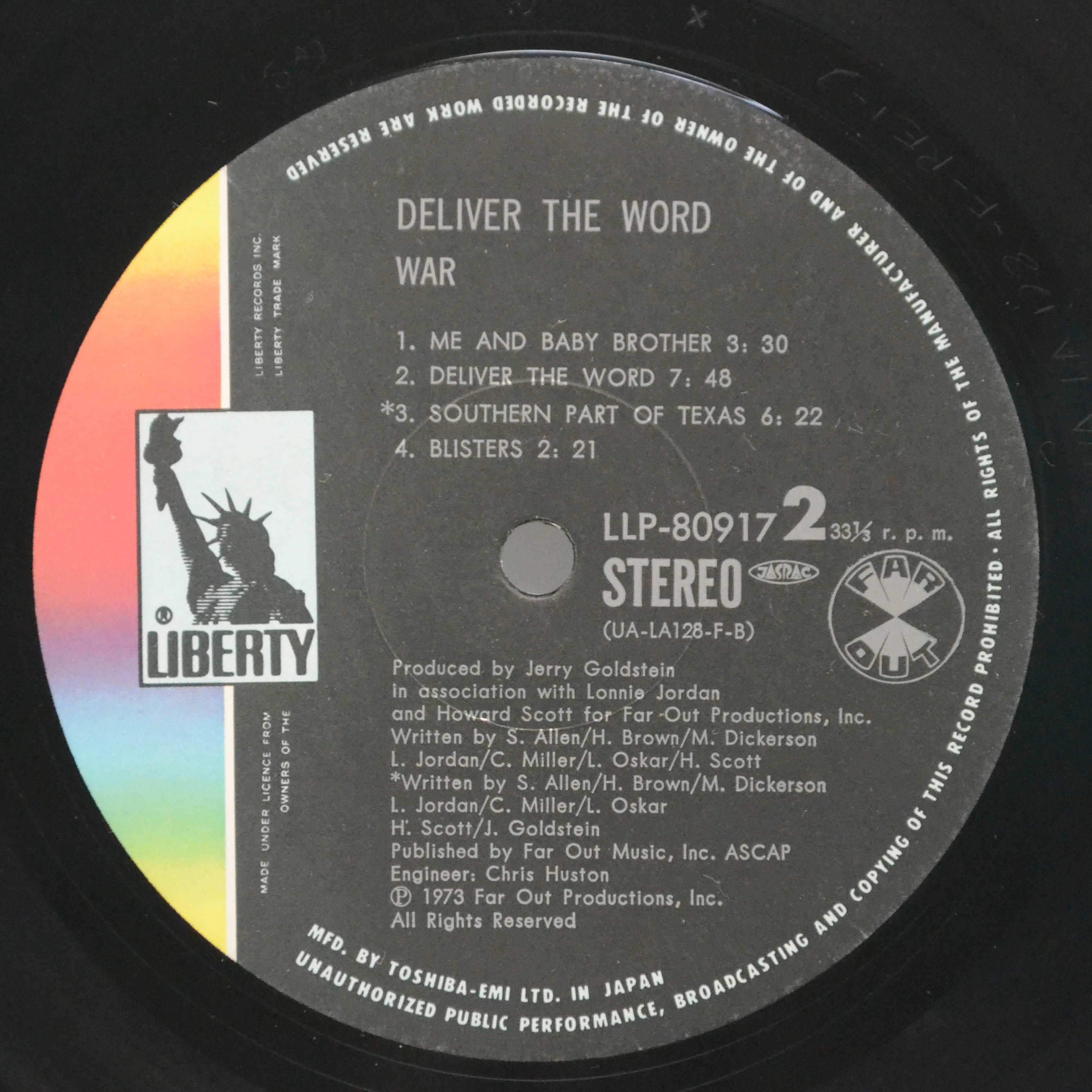 War — Deliver The Word, 1973