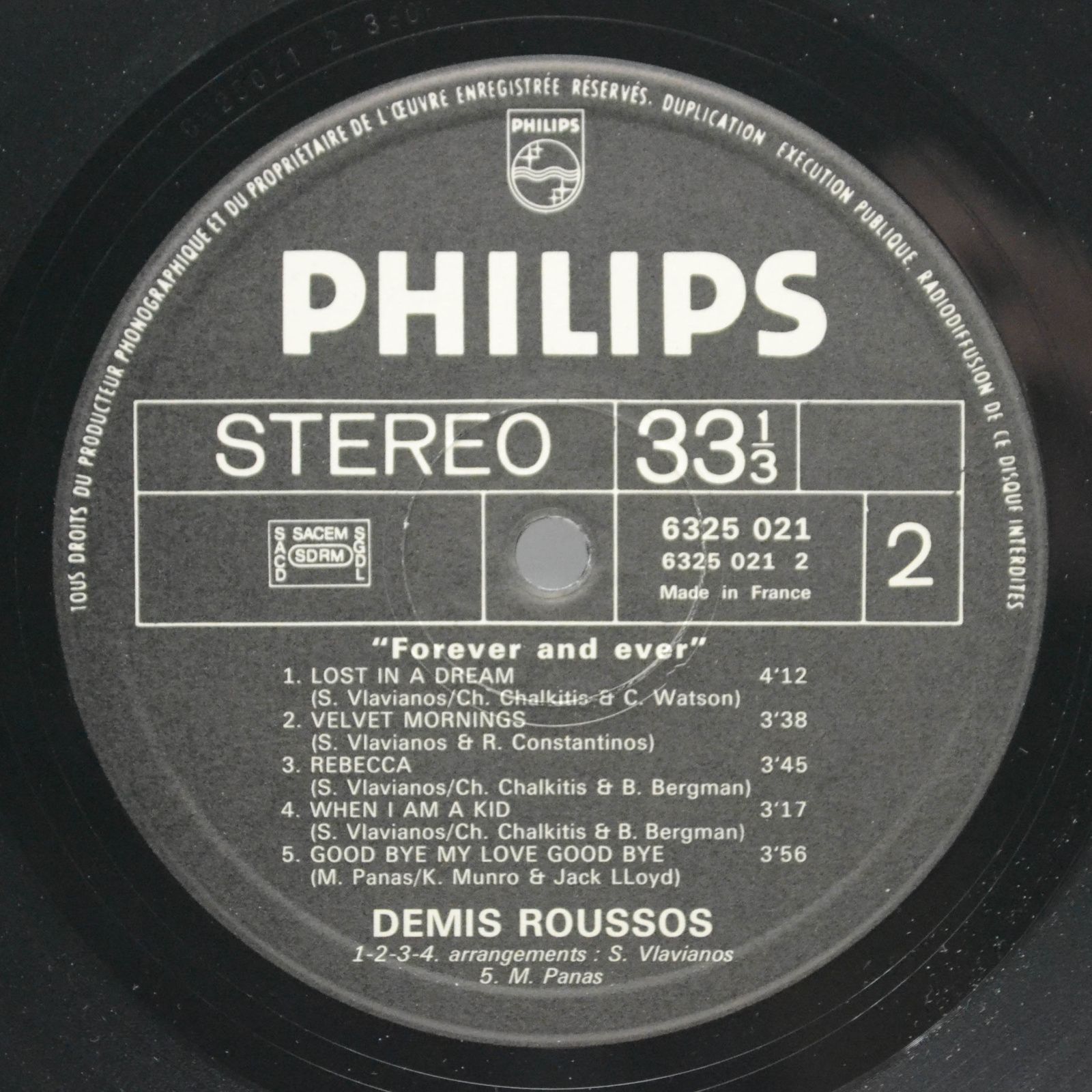 Démis Roussos — Forever And Ever (France), 1973