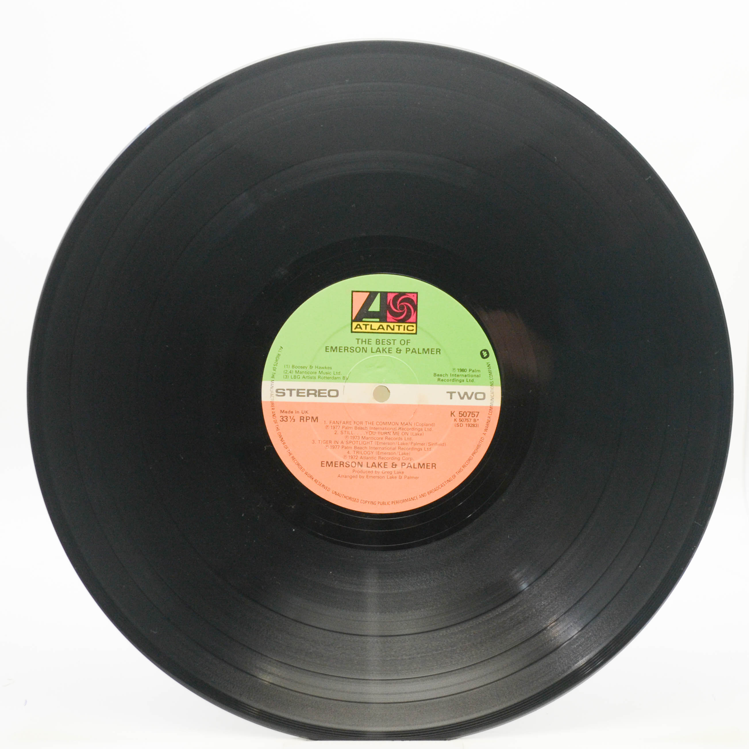 Emerson, Lake & Palmer — The Best Of Emerson Lake & Palmer (1-st, UK), 1980