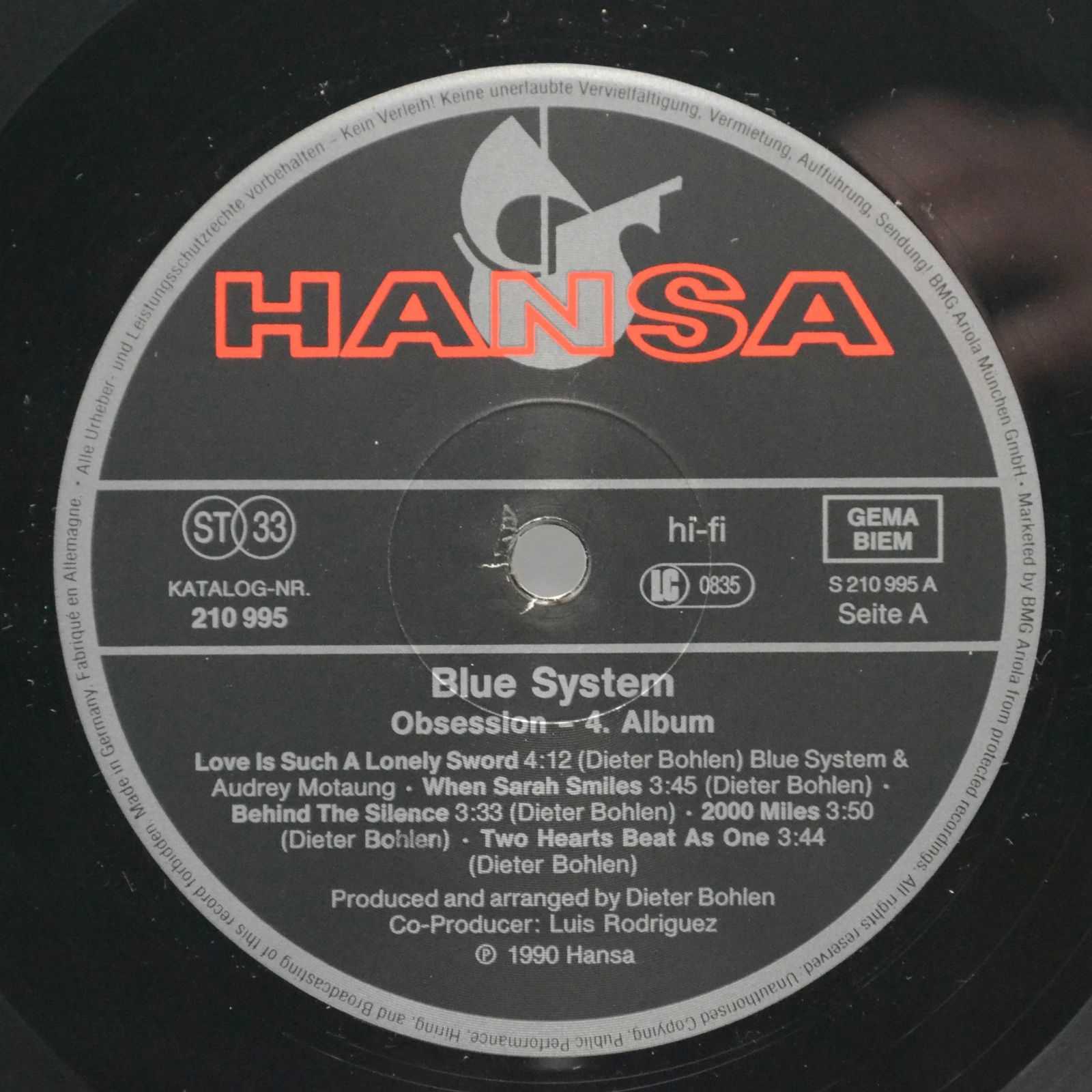 Blue System — Obsession, 1990
