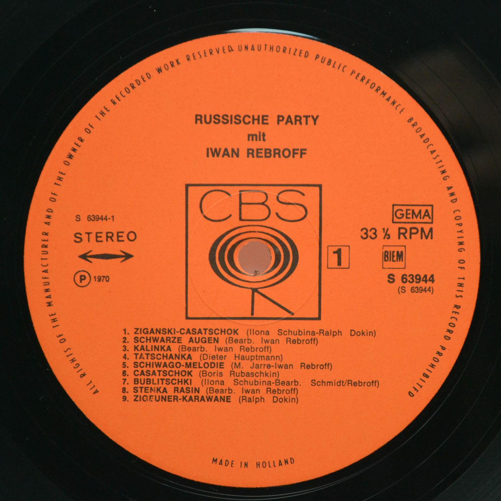 Iwan Rebroff — Russische Party, 1970