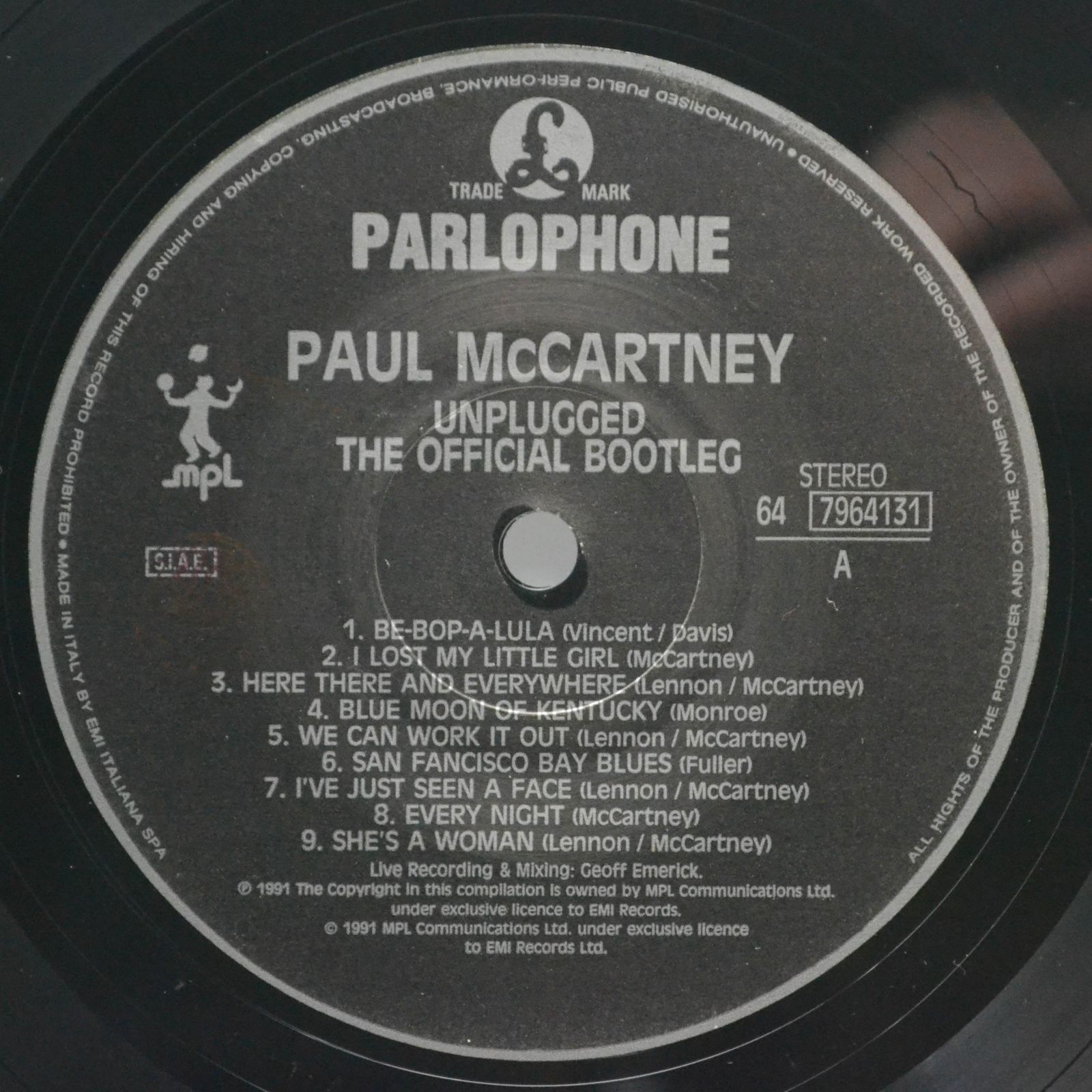 Paul McCartney — Unplugged (The Official Bootleg), 1991
