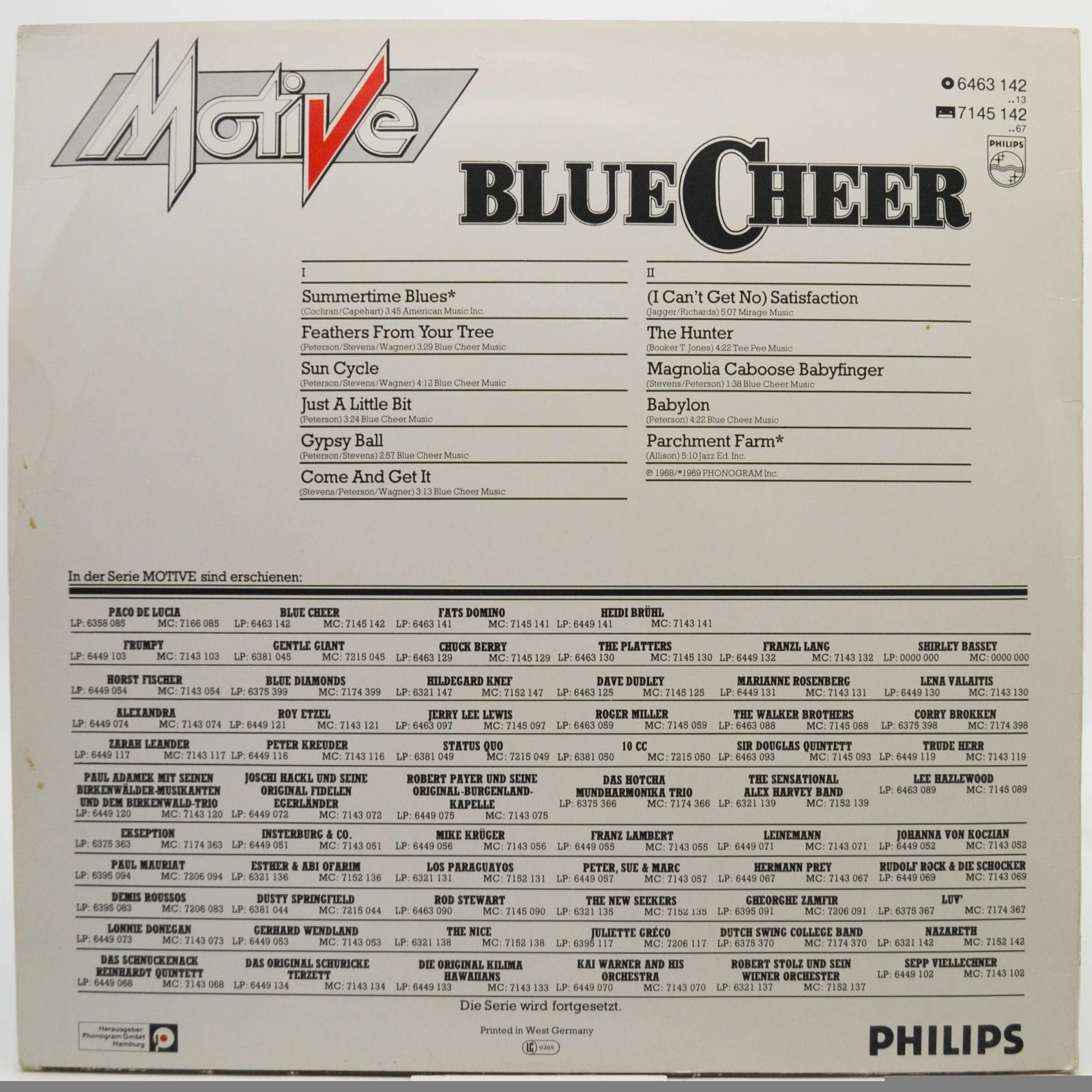 Blue Cheer — Blue Cheer, 1982