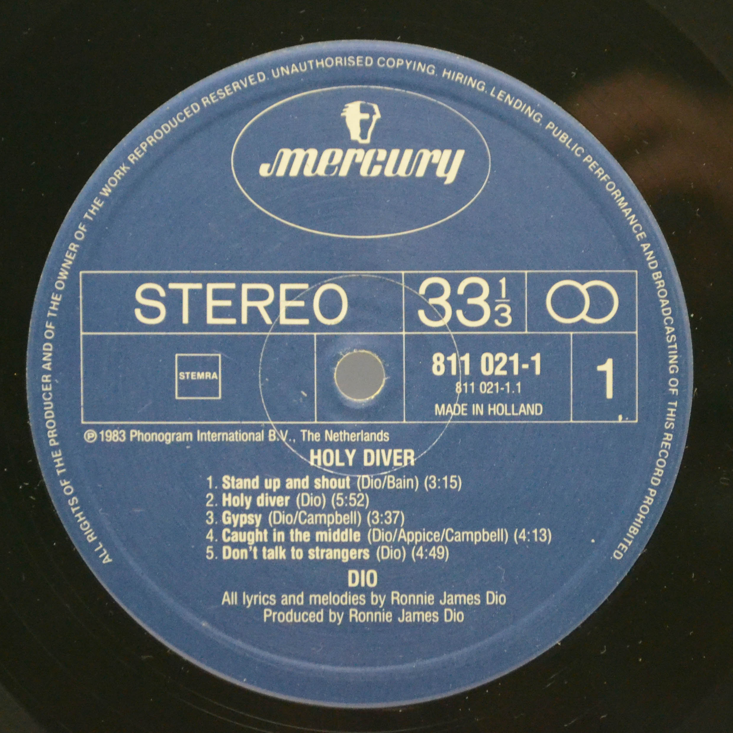 Виниловая пластинка Dio — Holy Diver, 1983