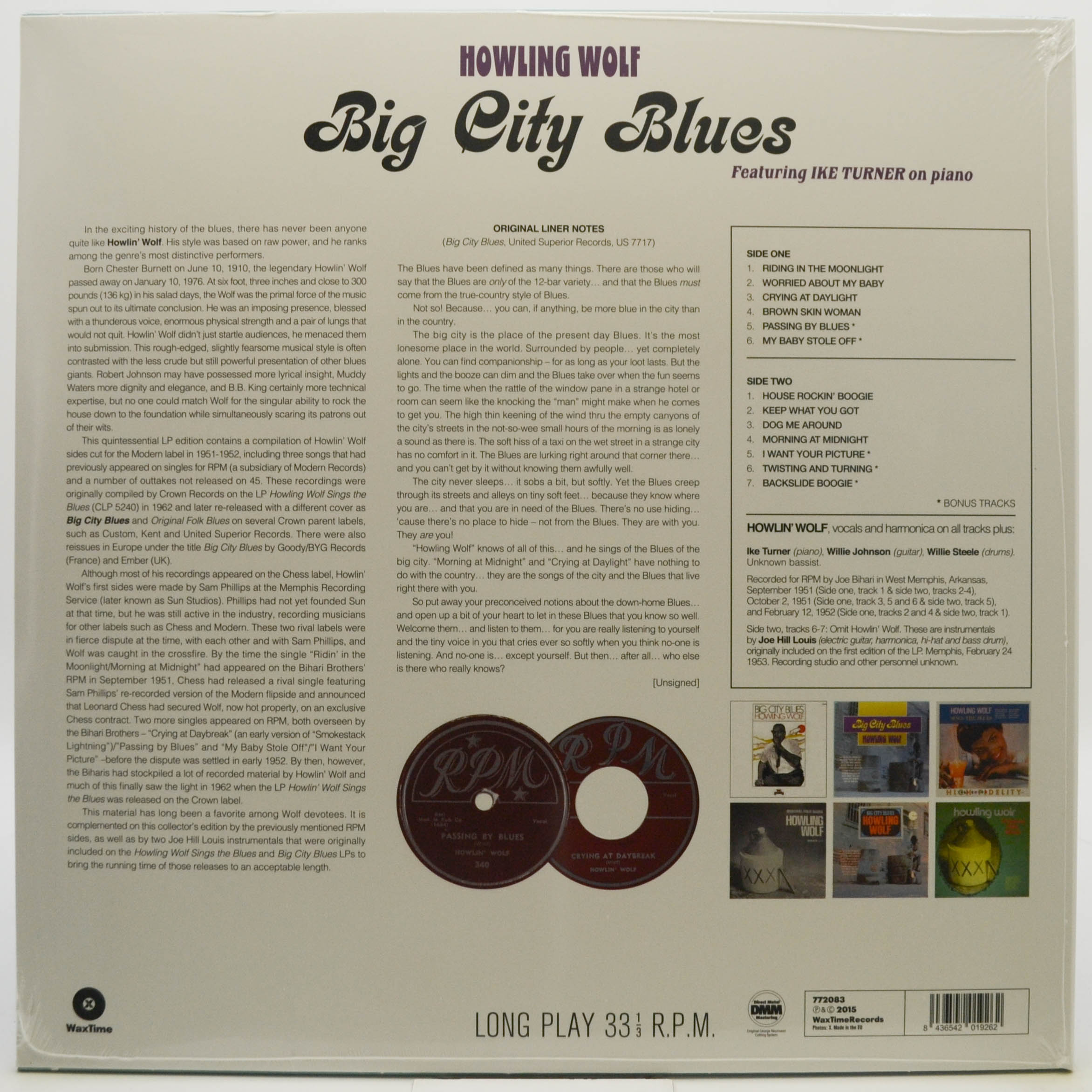 Виниловая пластинка Howling Wolf — Big City Blues, 1962